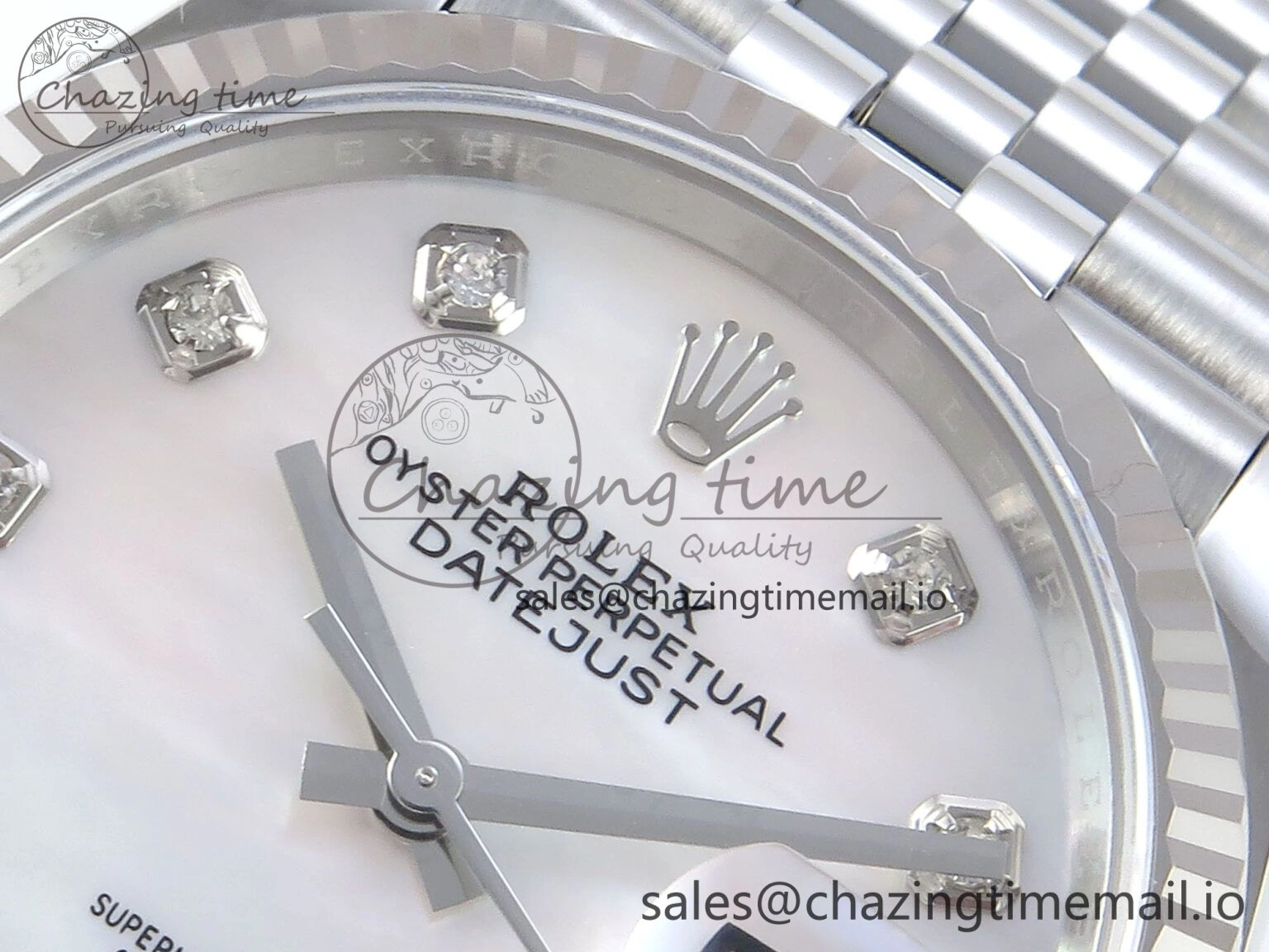DateJust 36 126234 EWEF Best Edition White MOP Diamonds Dial on Jubilee Bracelet A3235
