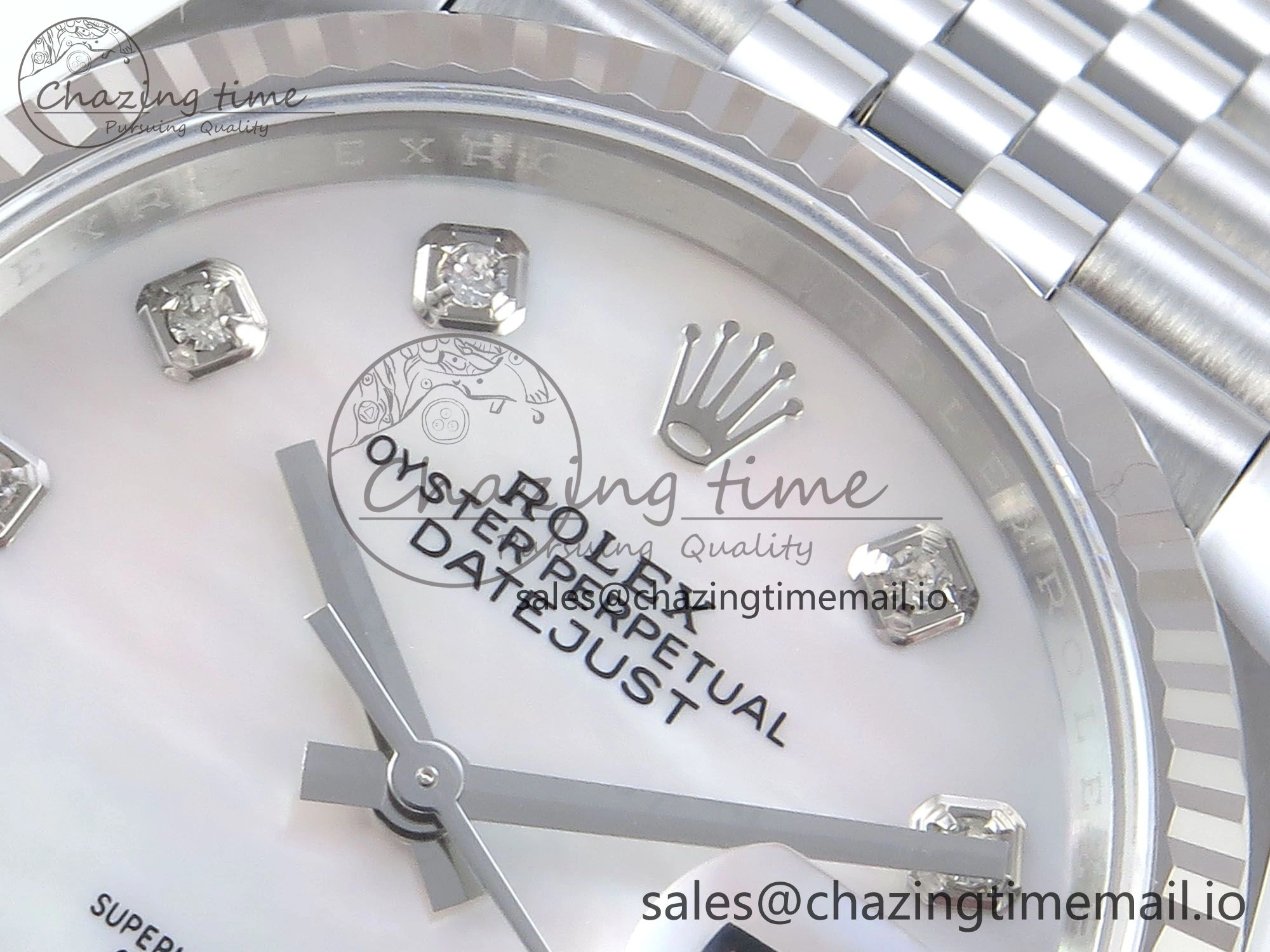DateJust 36 126234 EWEF Best Edition White MOP Diamonds Dial on Jubilee Bracelet A3235