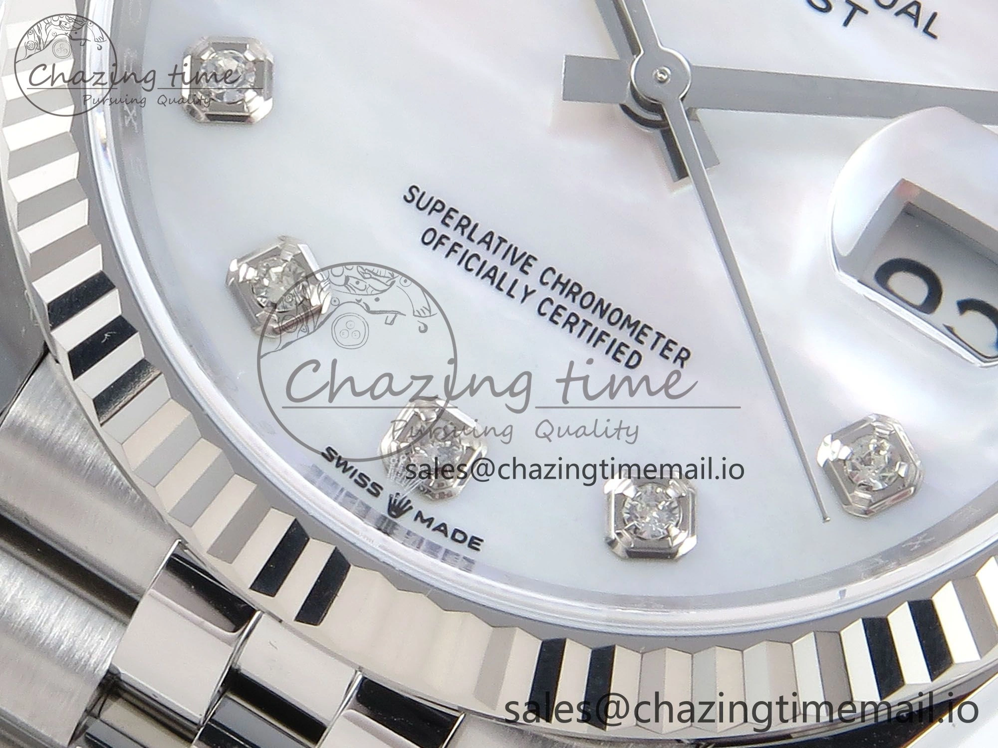 DateJust 36 126234 EWEF Best Edition White MOP Diamonds Dial on Jubilee Bracelet A3235