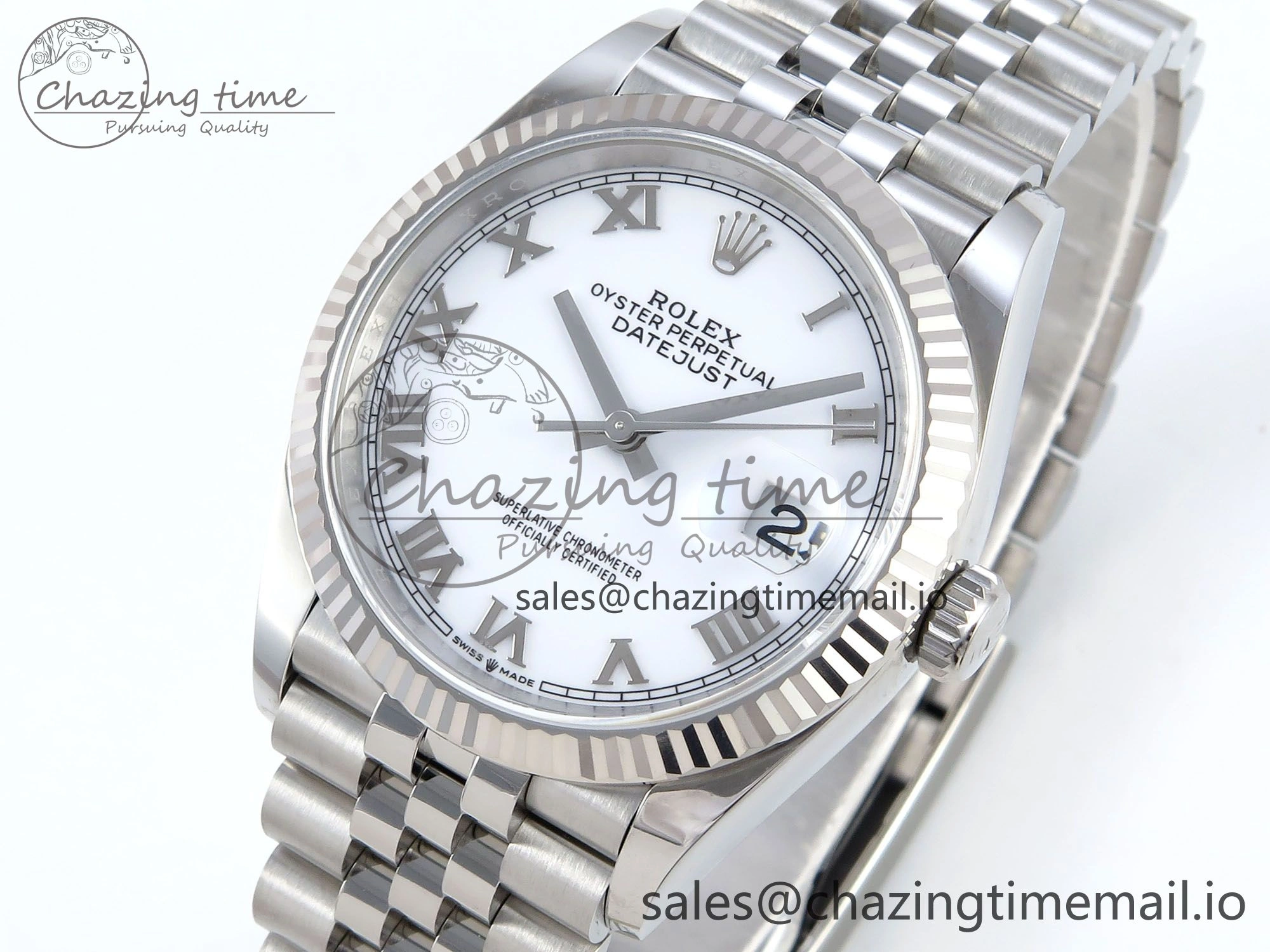 DateJust 36 126234 EWEF Best Edition White Roman Dial on Jubilee Bracelet A3235
