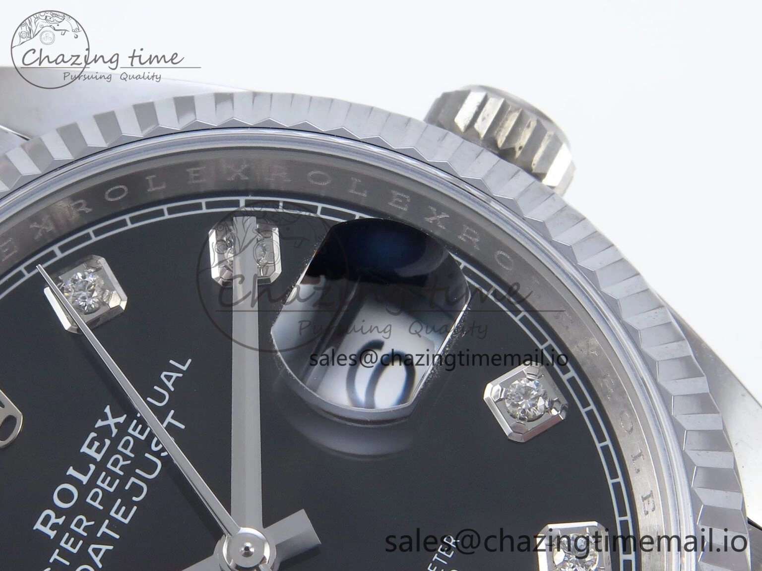 DateJust 36 126234 QF+ 1:1 Best Edition 904L Steel Black Diamonds Dial on SS Jubilee Bracelet VR3235