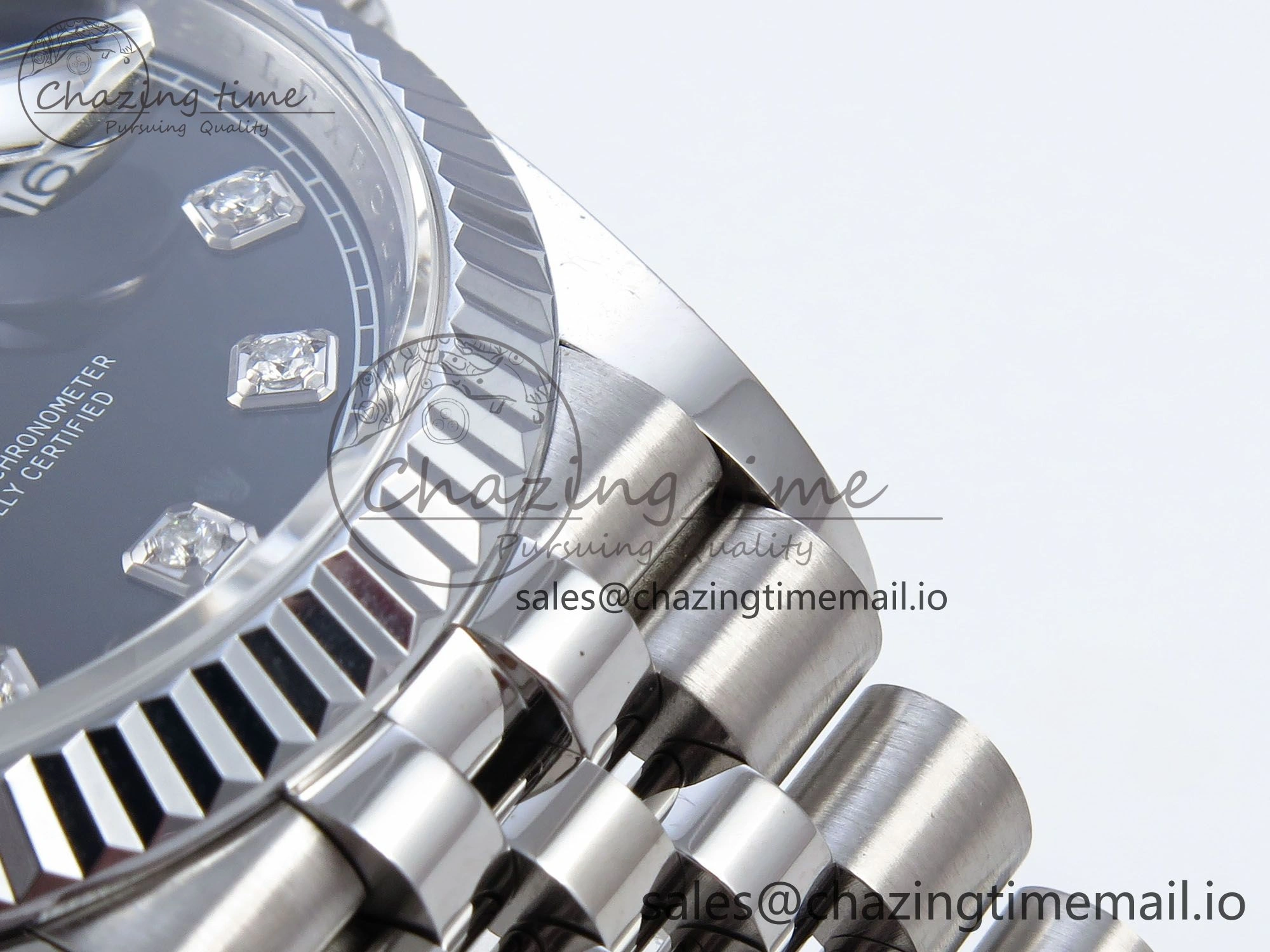 DateJust 36 126234 QF+ 1:1 Best Edition 904L Steel Black Diamonds Dial on SS Jubilee Bracelet VR3235