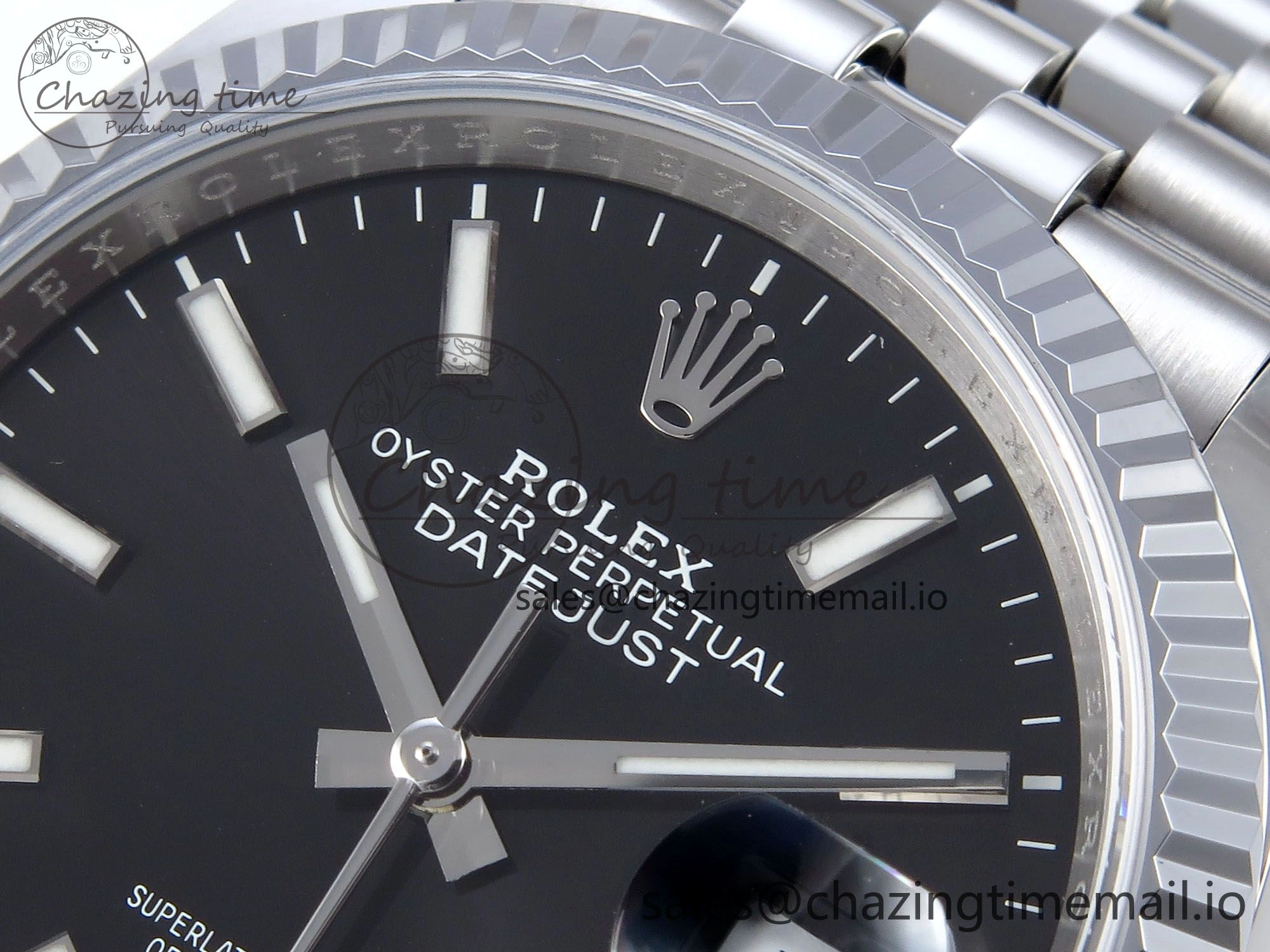 DateJust 36 126234 QF+ 1:1 Best Edition 904L Steel Black Stick Dial on SS Jubilee Bracelet VR3235