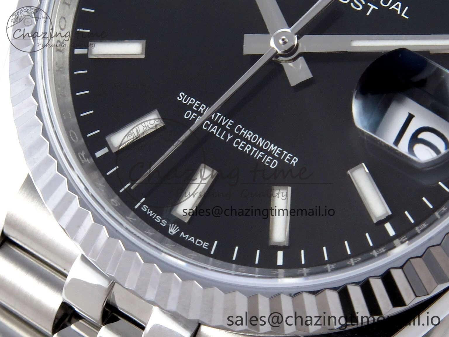 DateJust 36 126234 QF+ 1:1 Best Edition 904L Steel Black Stick Dial on SS Jubilee Bracelet VR3235