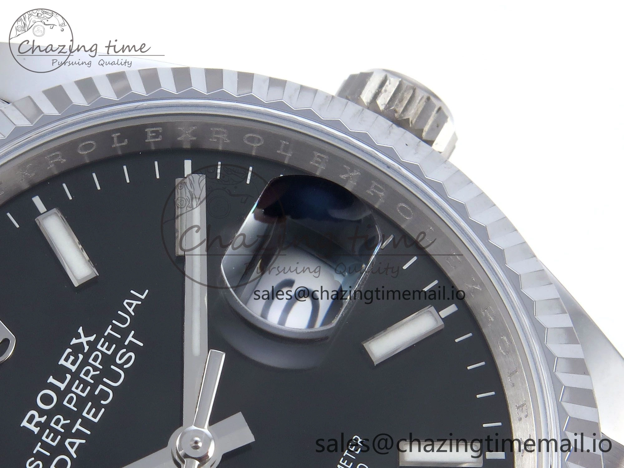 DateJust 36 126234 QF+ 1:1 Best Edition 904L Steel Black Stick Dial on SS Jubilee Bracelet VR3235