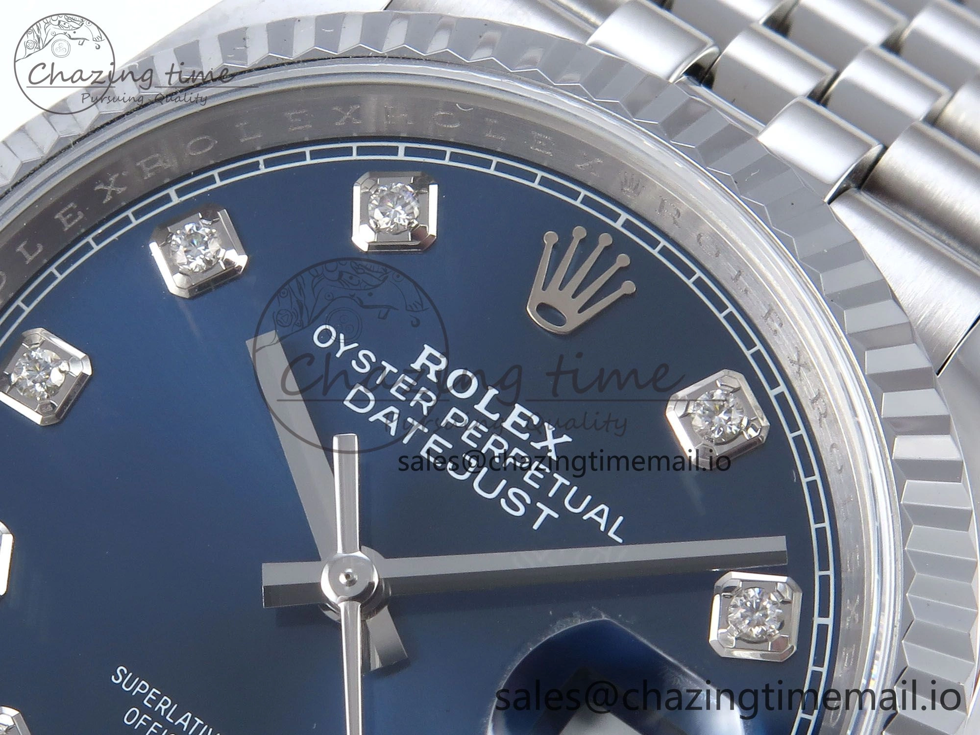 DateJust 36 126234 QF+ 1:1 Best Edition 904L Steel Blue Diamonds Dial on SS Jubilee Bracelet VR3235