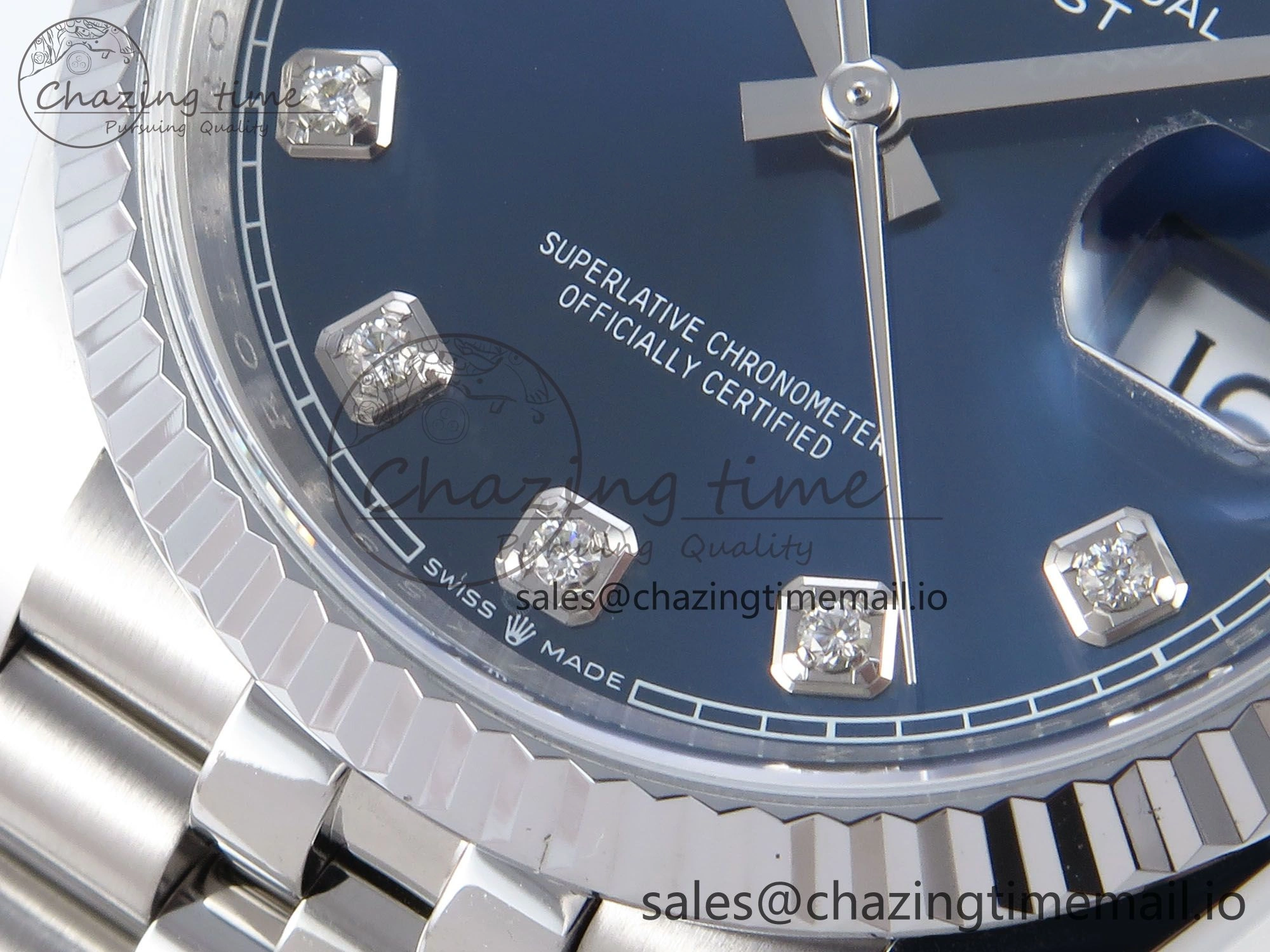 DateJust 36 126234 QF+ 1:1 Best Edition 904L Steel Blue Diamonds Dial on SS Jubilee Bracelet VR3235
