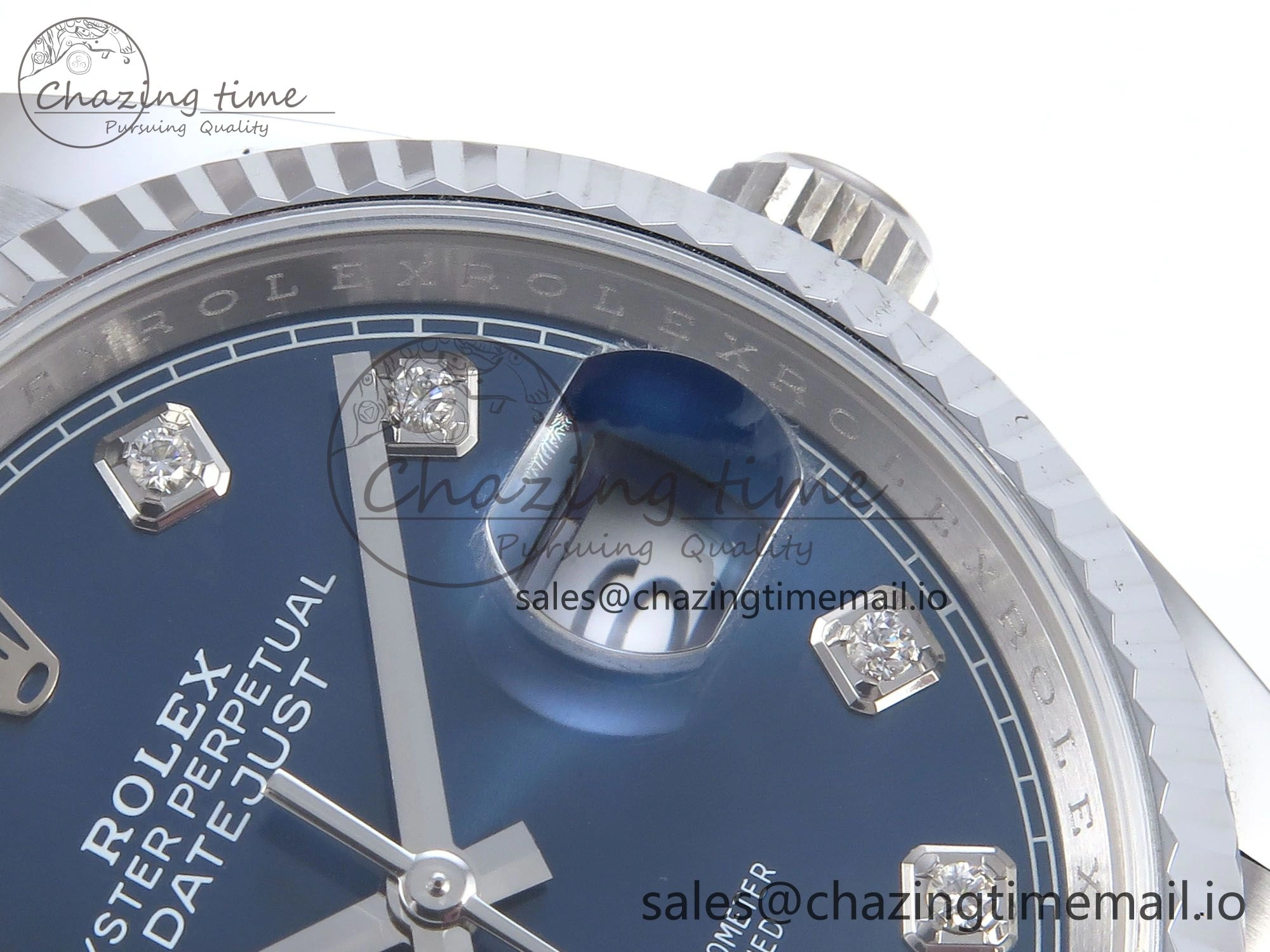 DateJust 36 126234 QF+ 1:1 Best Edition 904L Steel Blue Diamonds Dial on SS Jubilee Bracelet VR3235