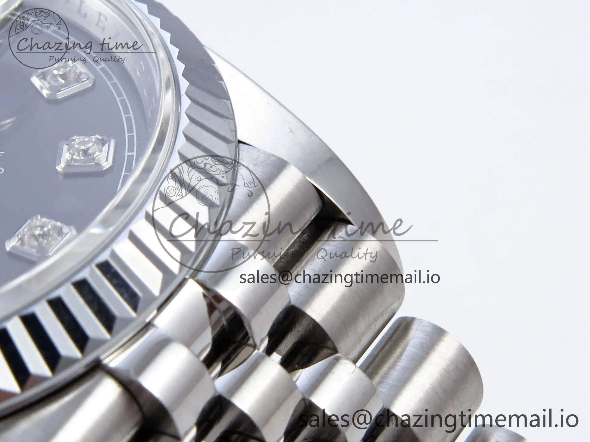 DateJust 36 126234 QF+ 1:1 Best Edition 904L Steel Gray Diamonds Dial on SS Jubilee Bracelet VR3235