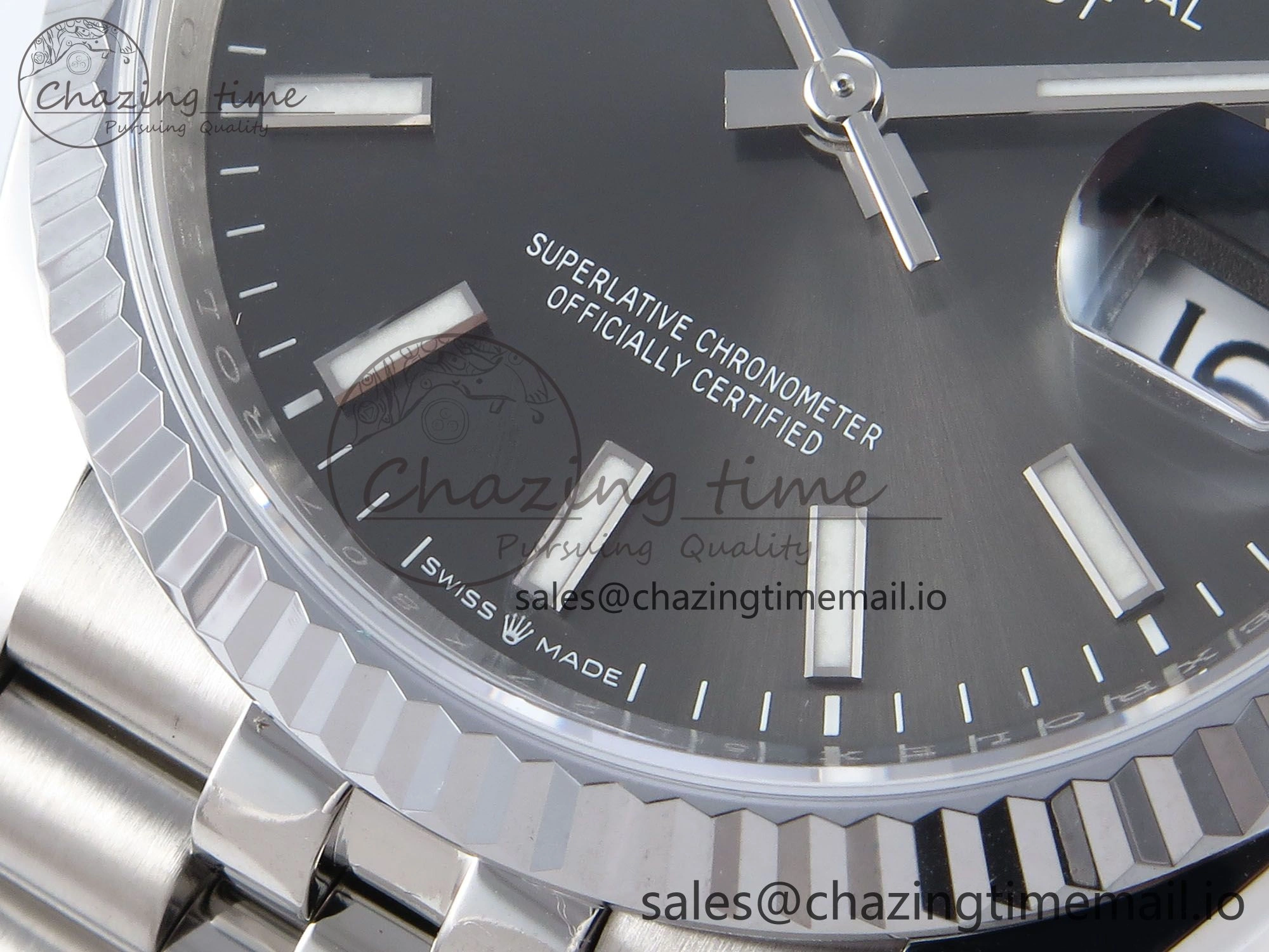 DateJust 36 126234 QF+ 1:1 Best Edition 904L Steel Gray Stick Dial on SS Jubilee Bracelet VR3235