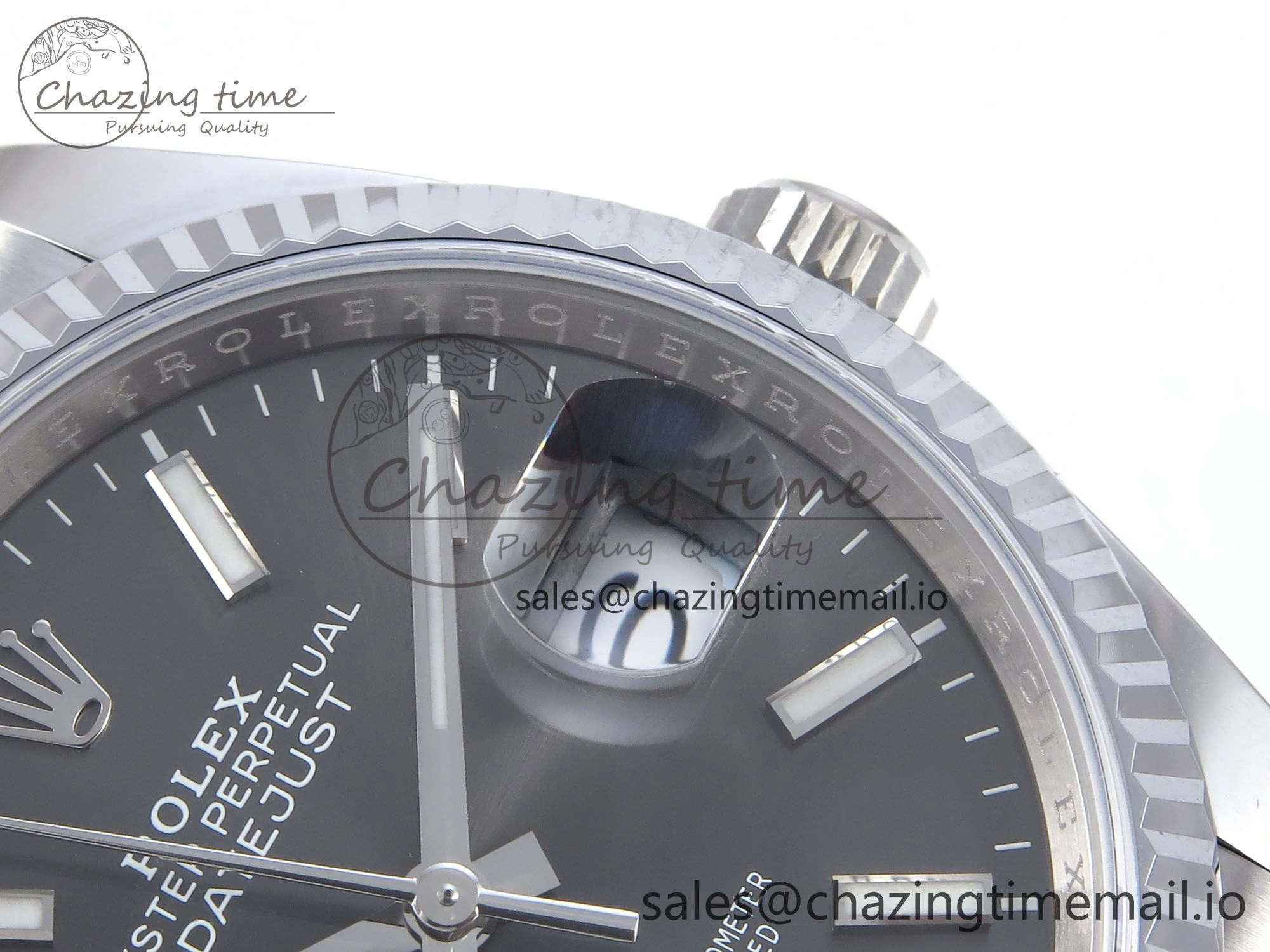 DateJust 36 126234 QF+ 1:1 Best Edition 904L Steel Gray Stick Dial on SS Jubilee Bracelet VR3235