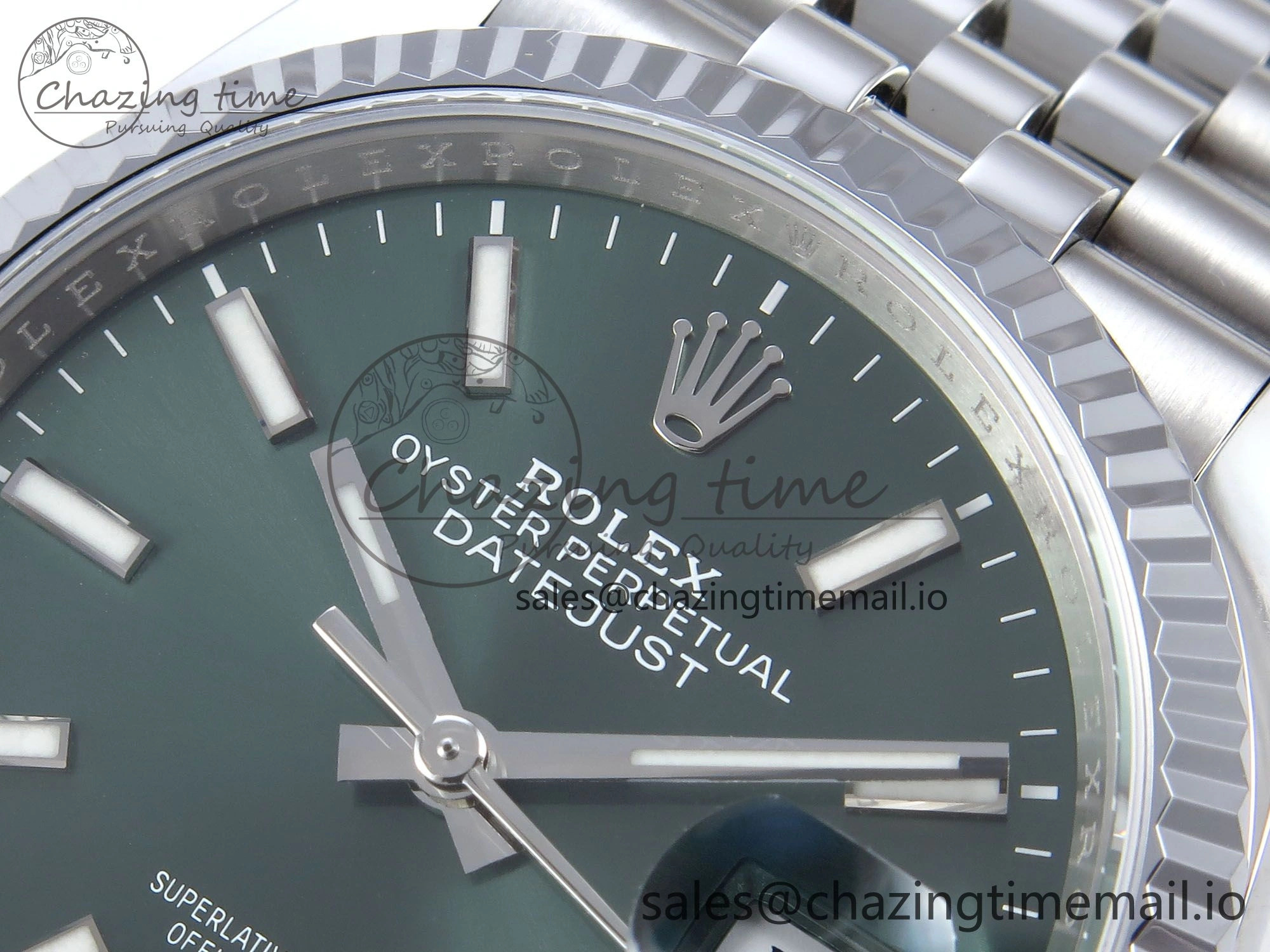 DateJust 36 126234 QF+ 1:1 Best Edition 904L Steel Green Stick Dial on SS Jubilee Bracelet VR3235