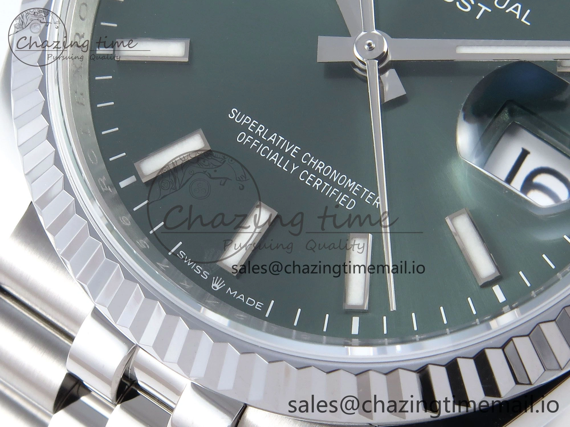 DateJust 36 126234 QF+ 1:1 Best Edition 904L Steel Green Stick Dial on SS Jubilee Bracelet VR3235