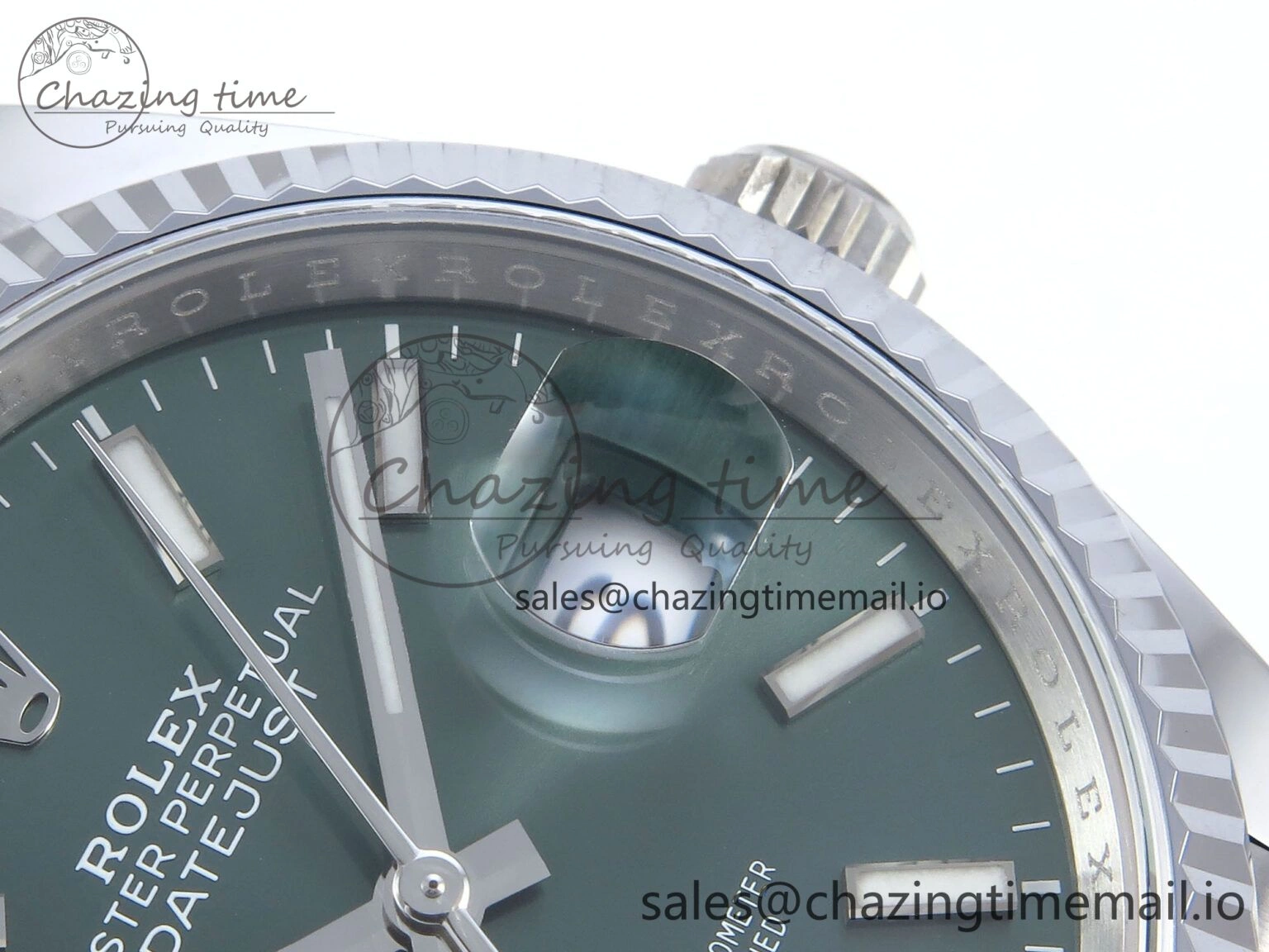 DateJust 36 126234 QF+ 1:1 Best Edition 904L Steel Green Stick Dial on SS Jubilee Bracelet VR3235