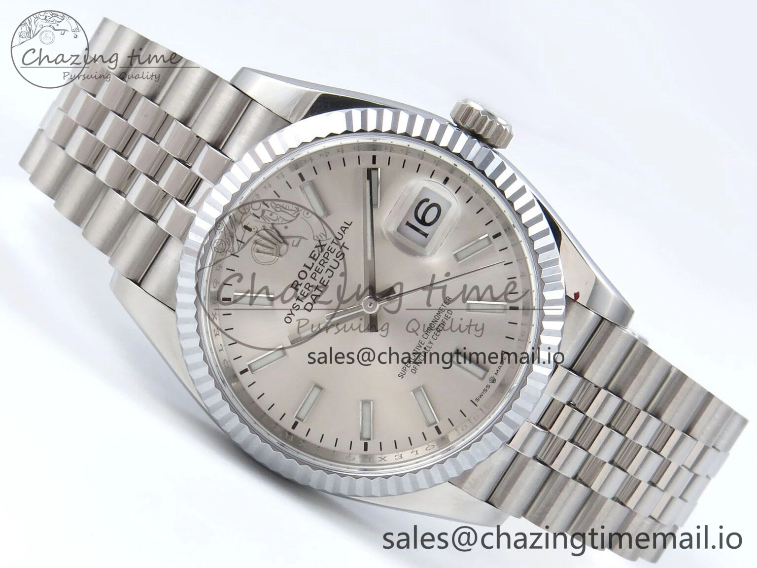DateJust 36 126234 QF+ 1:1 Best Edition 904L Steel Silver Stick Dial on SS Jubilee Bracelet VR3235