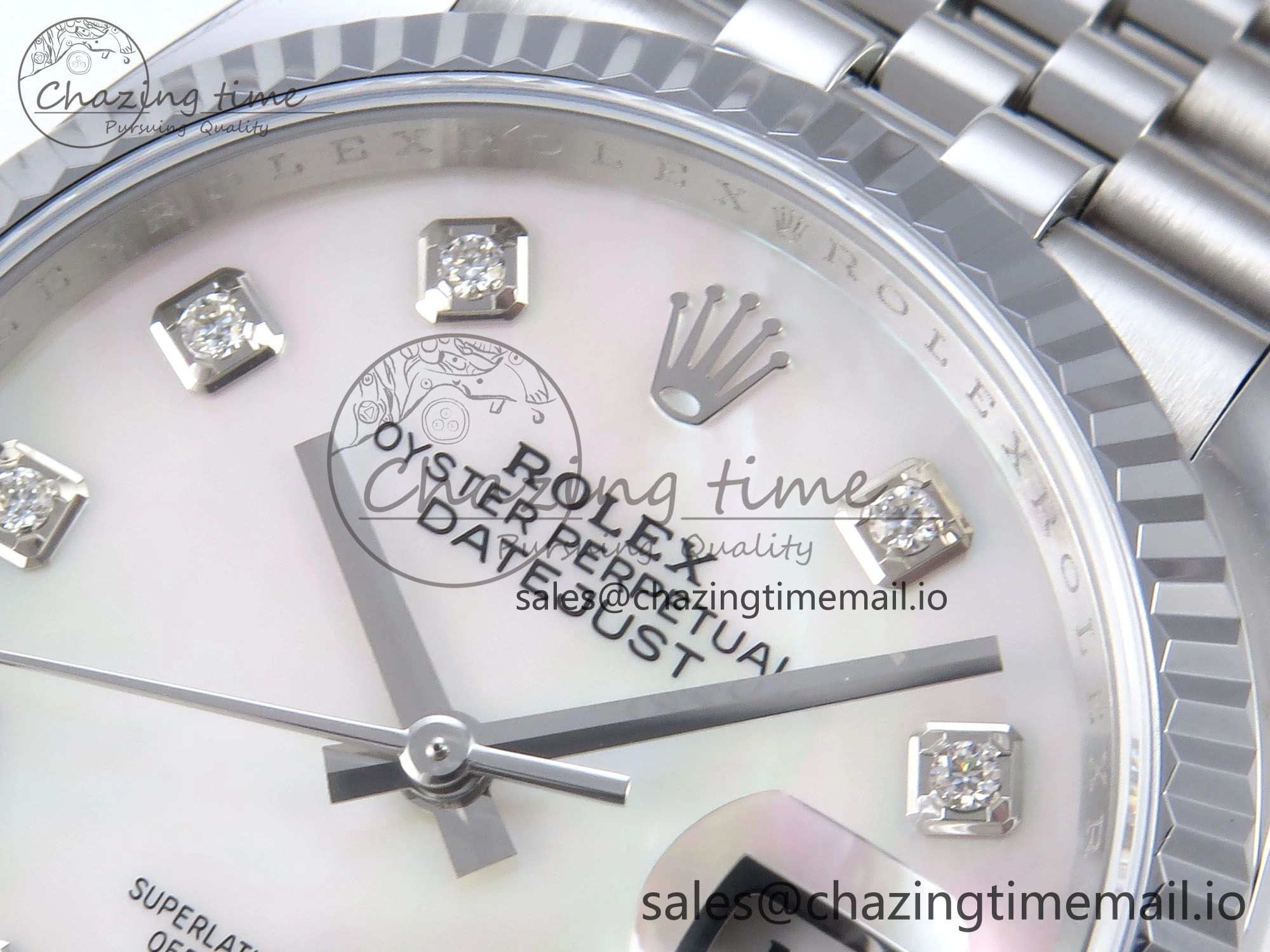 DateJust 36 126234 QF+ 1:1 Best Edition 904L Steel White MOP Diamonds Dial on SS Jubilee Bracelet VR3235