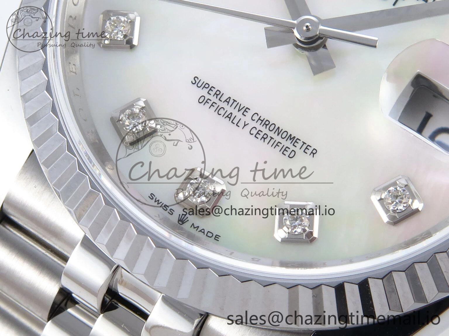 DateJust 36 126234 QF+ 1:1 Best Edition 904L Steel White MOP Diamonds Dial on SS Jubilee Bracelet VR3235