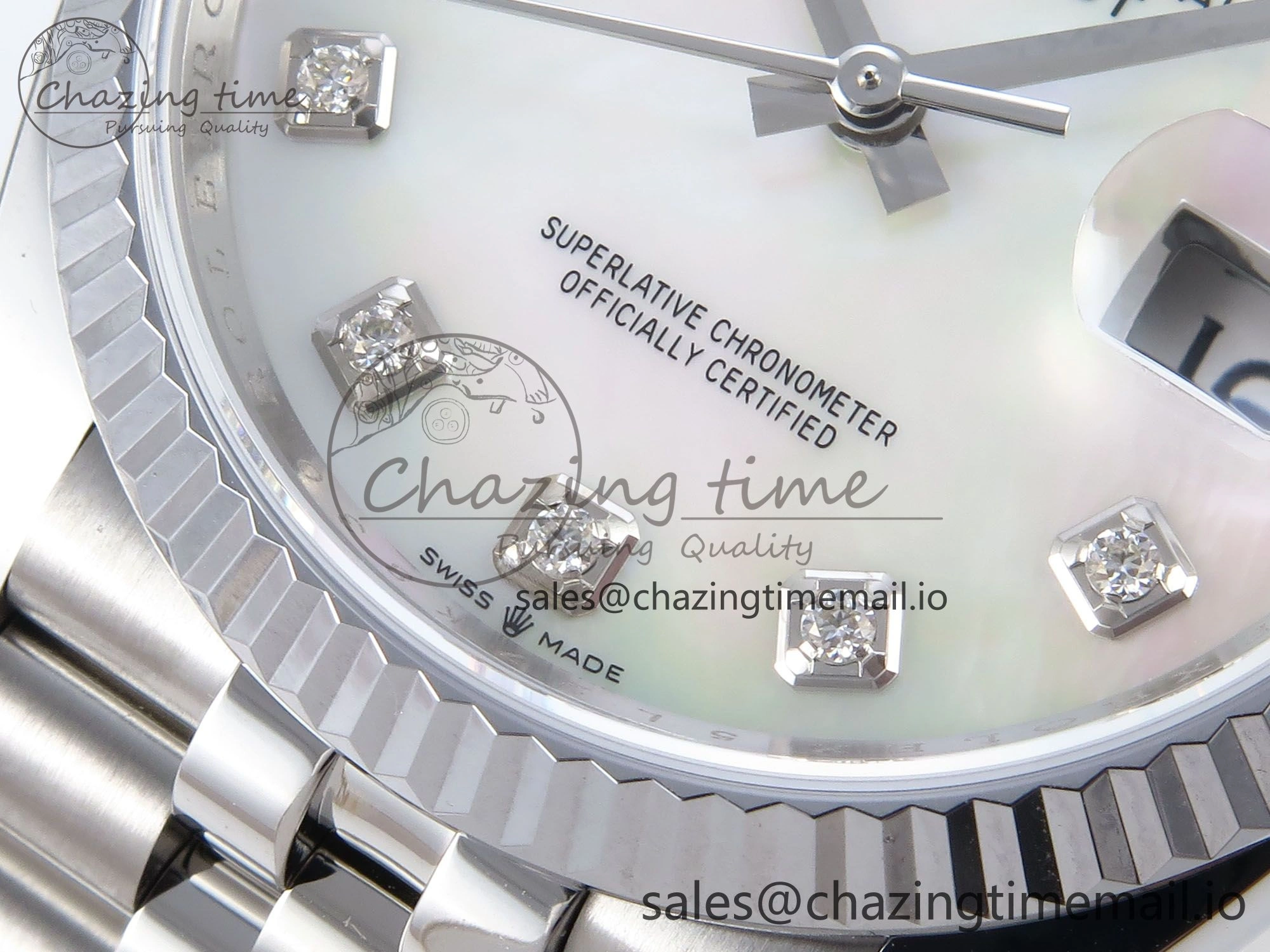 DateJust 36 126234 QF+ 1:1 Best Edition 904L Steel White MOP Diamonds Dial on SS Jubilee Bracelet VR3235
