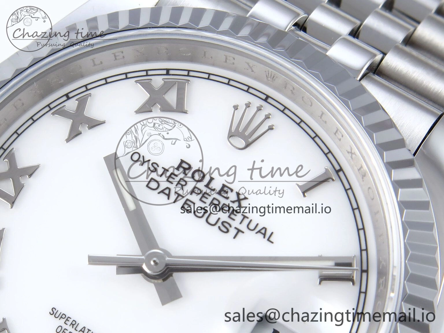 DateJust 36 126234 QF+ 1:1 Best Edition 904L Steel White Roman Dial on SS Jubilee Bracelet VR3235