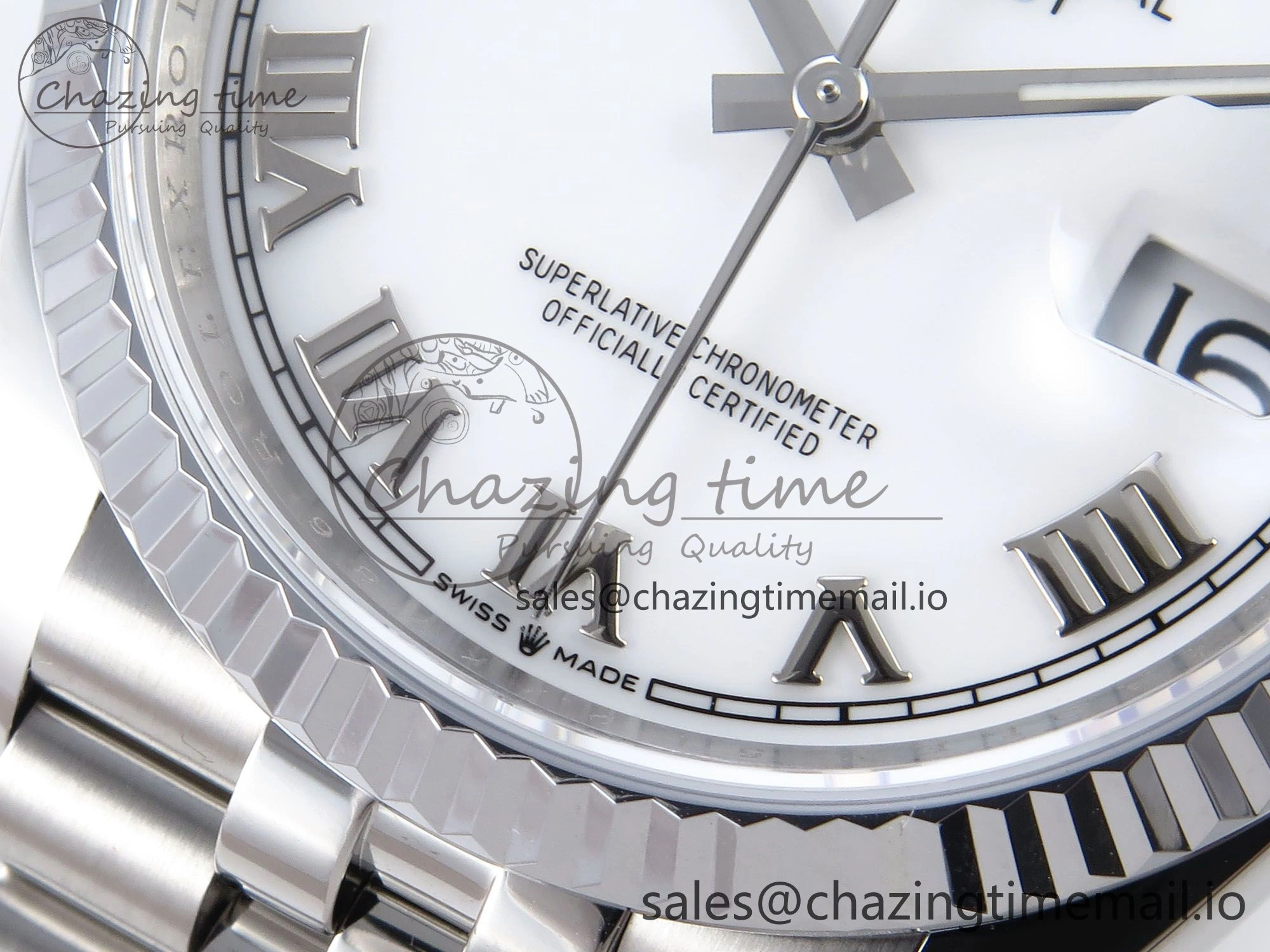DateJust 36 126234 QF+ 1:1 Best Edition 904L Steel White Roman Dial on SS Jubilee Bracelet VR3235