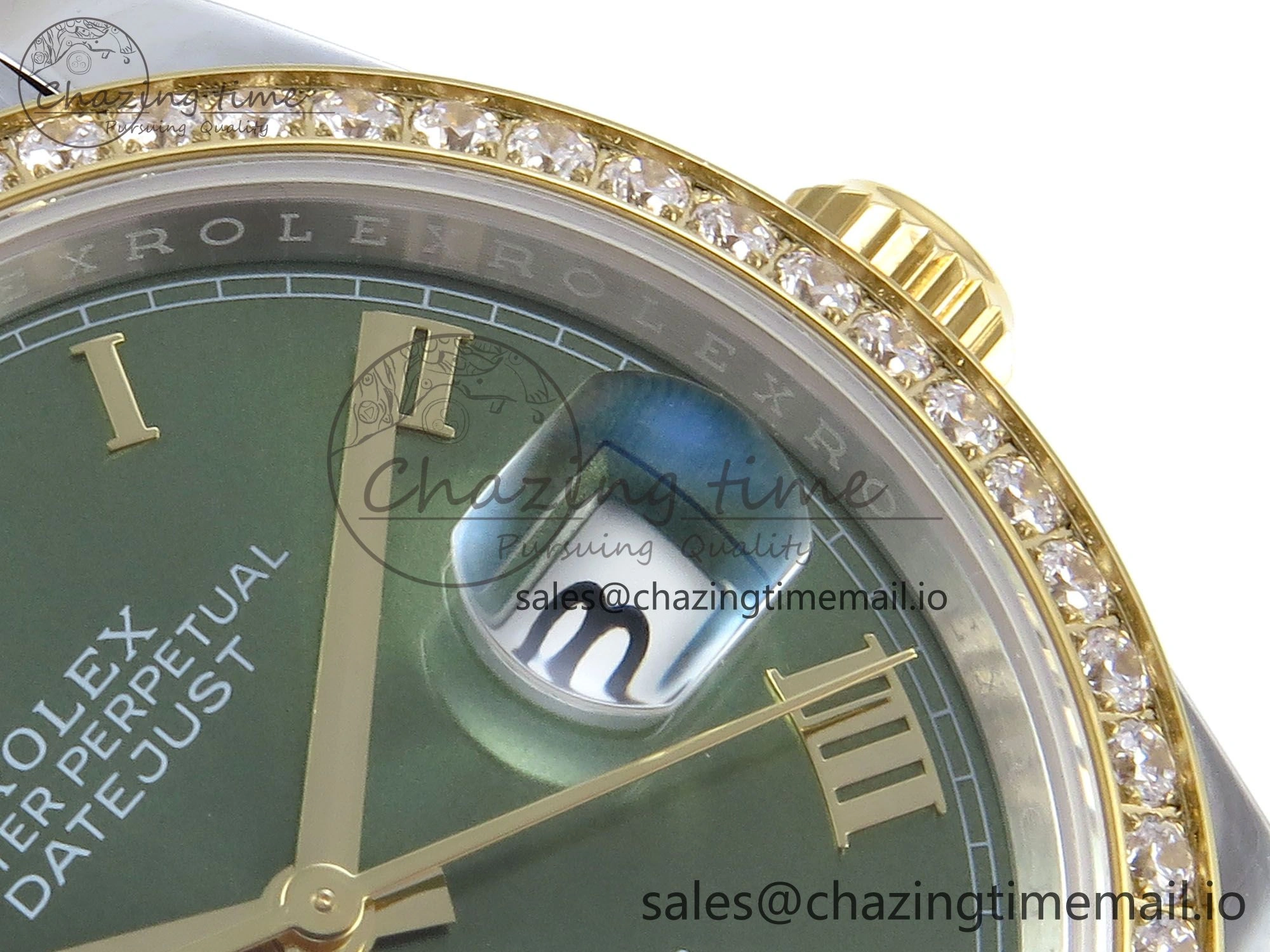 DateJust 36 126283RBR EWEF Best Edition Green Roman Dial on SS YG Jubilee Bracelet A3235