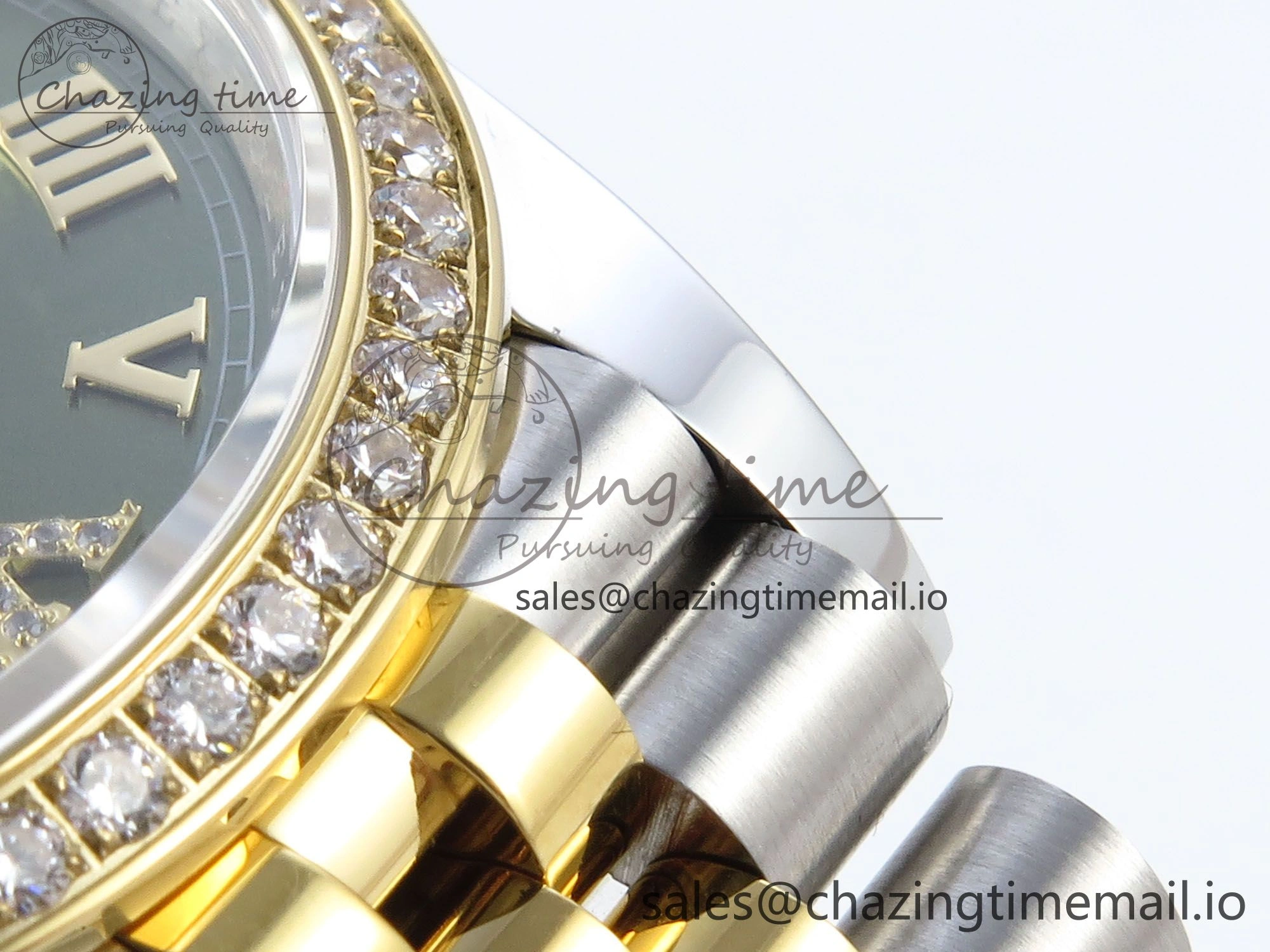 DateJust 36 126283RBR EWEF Best Edition Green Roman Dial on SS YG Jubilee Bracelet A3235