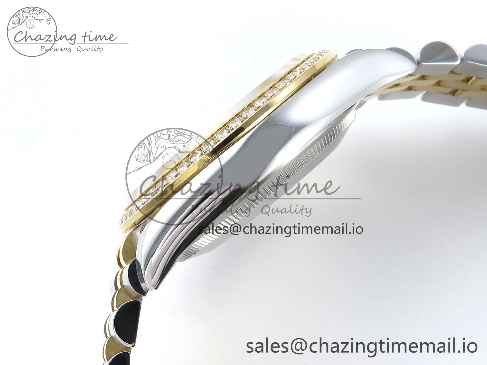 DateJust 36 126283RBR EWEF Best Edition Rolxx White Diamonds Dial on SS YG Jubilee Bracelet A3235