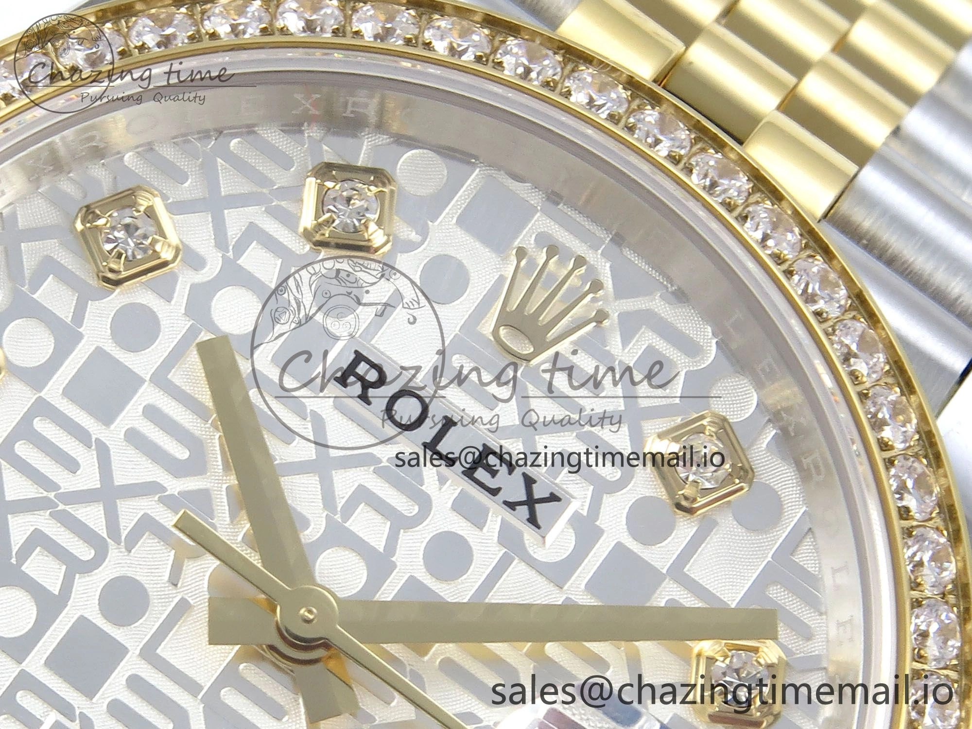 DateJust 36 126283RBR EWEF Best Edition Rolxx White Diamonds Dial on SS YG Jubilee Bracelet A3235