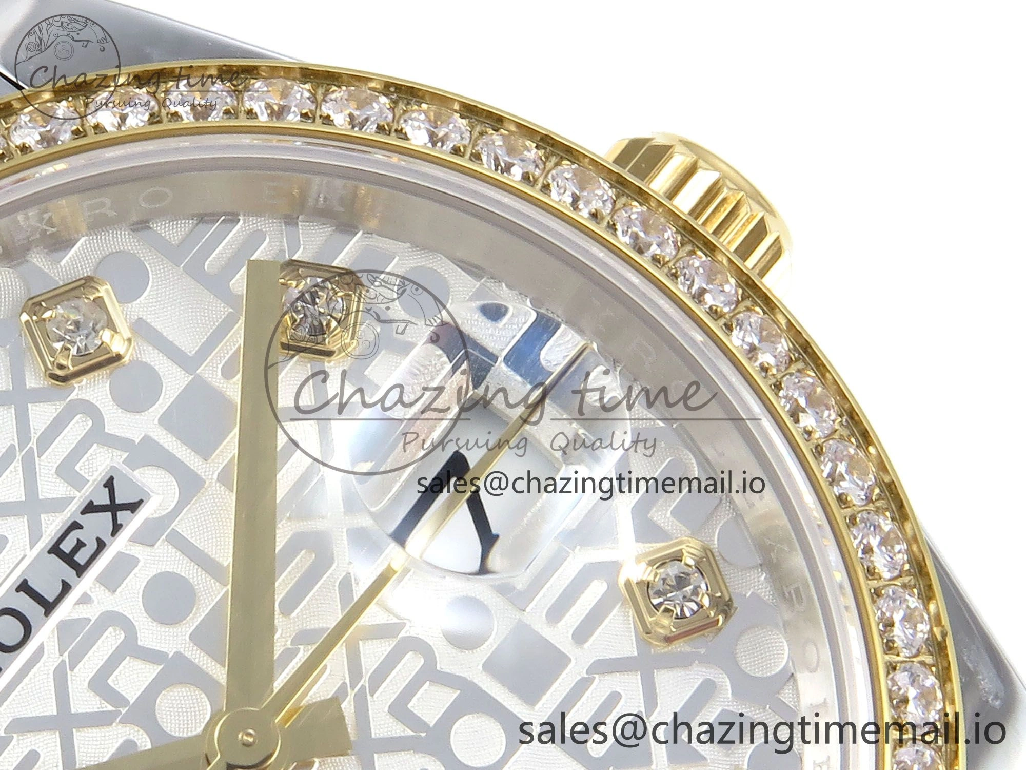DateJust 36 126283RBR EWEF Best Edition Rolxx White Diamonds Dial on SS YG Jubilee Bracelet A3235