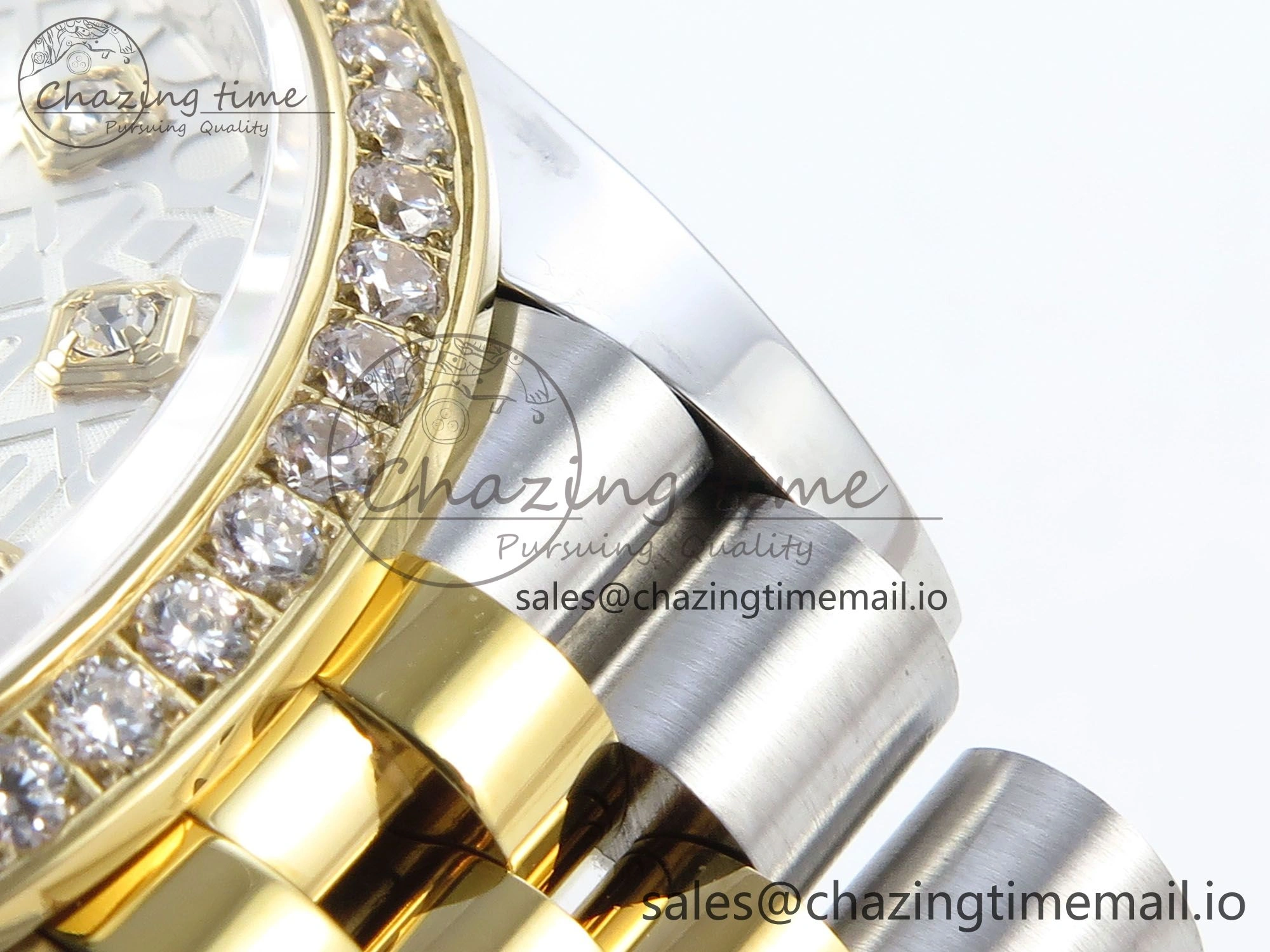 DateJust 36 126283RBR EWEF Best Edition Rolxx White Diamonds Dial on SS YG Jubilee Bracelet A3235