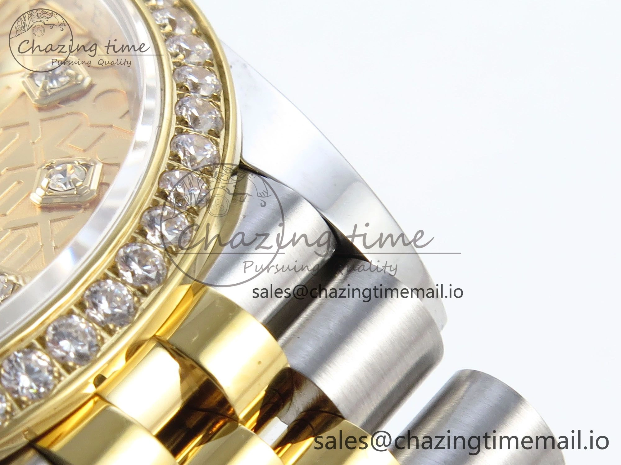 DateJust 36 126283RBR EWEF Best Edition Rolxx YG Diamonds Dial on SS YG Jubilee Bracelet A3235