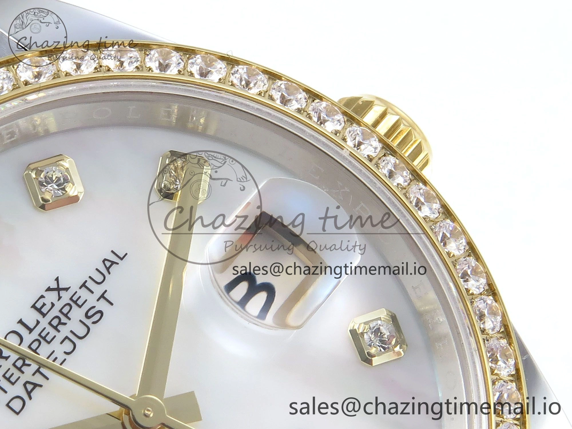 DateJust 36 126283RBR EWEF Best Edition White MOP Diamonds Dial on SS YG Jubilee Bracelet A3235