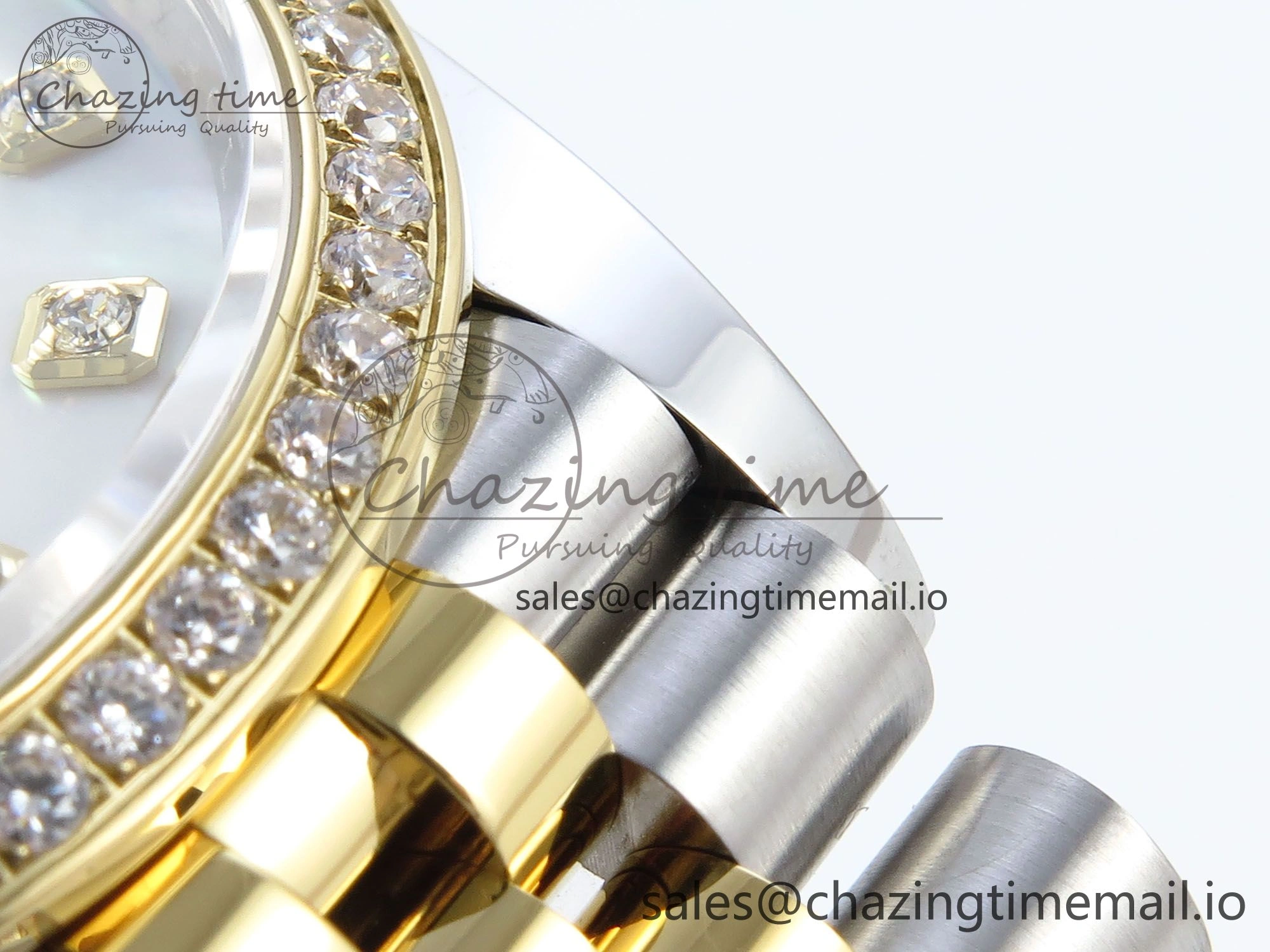 DateJust 36 126283RBR EWEF Best Edition White MOP Diamonds Dial on SS YG Jubilee Bracelet A3235