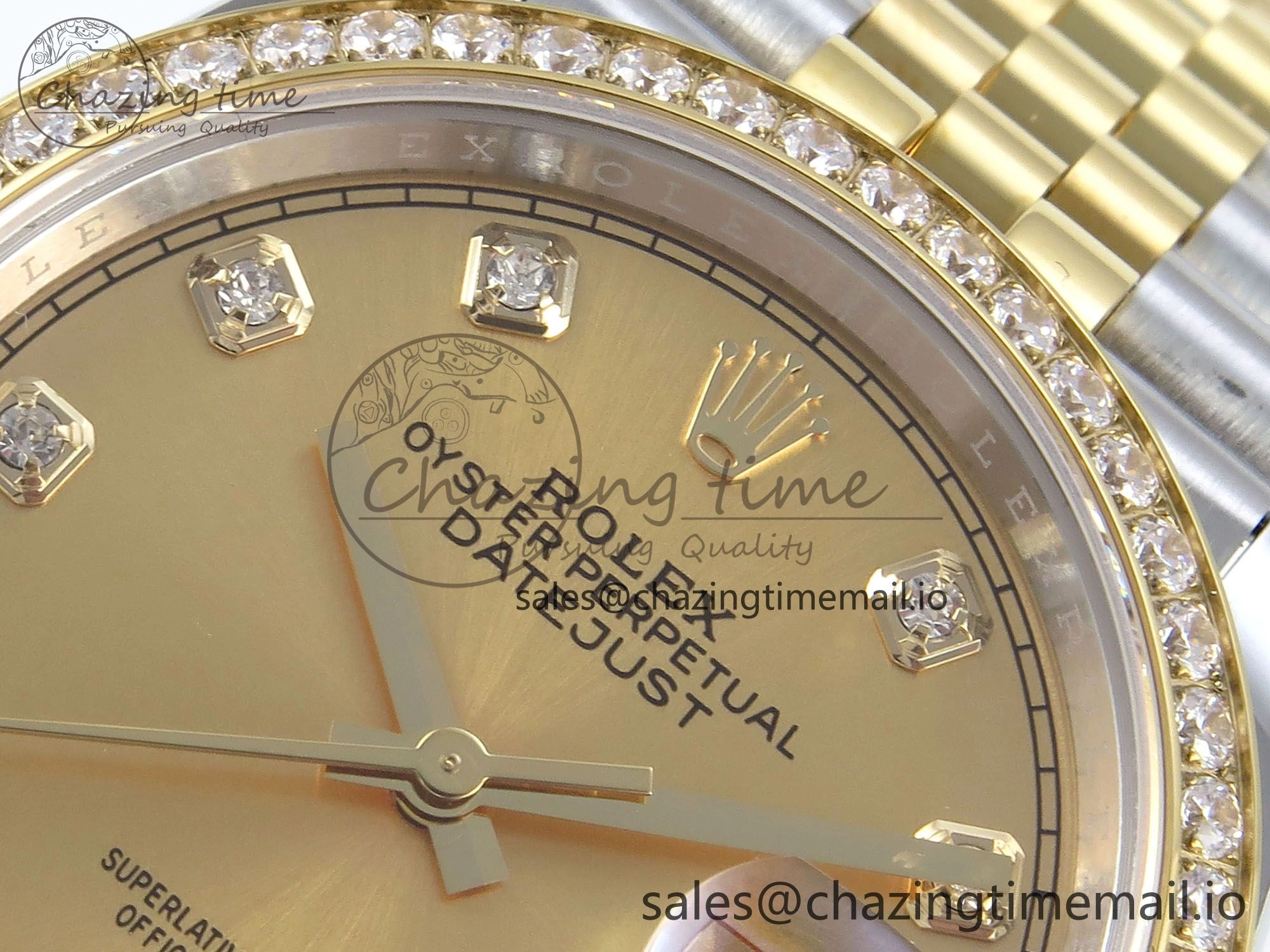 DateJust 36 126283RBR EWEF Best Edition YG Diamonds Dial on SS YG Jubilee Bracelet A3235