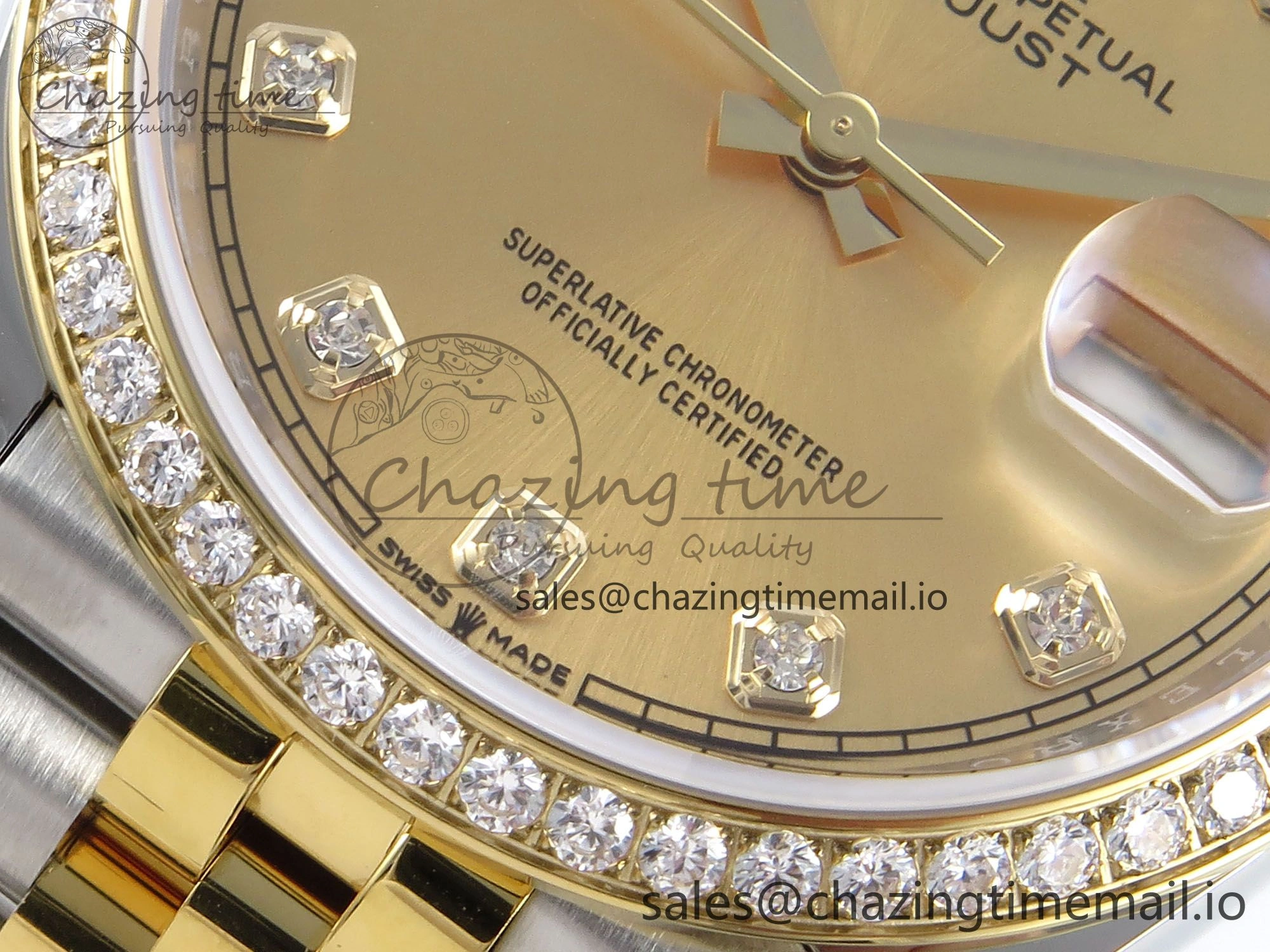 DateJust 36 126283RBR EWEF Best Edition YG Diamonds Dial on SS YG Jubilee Bracelet A3235