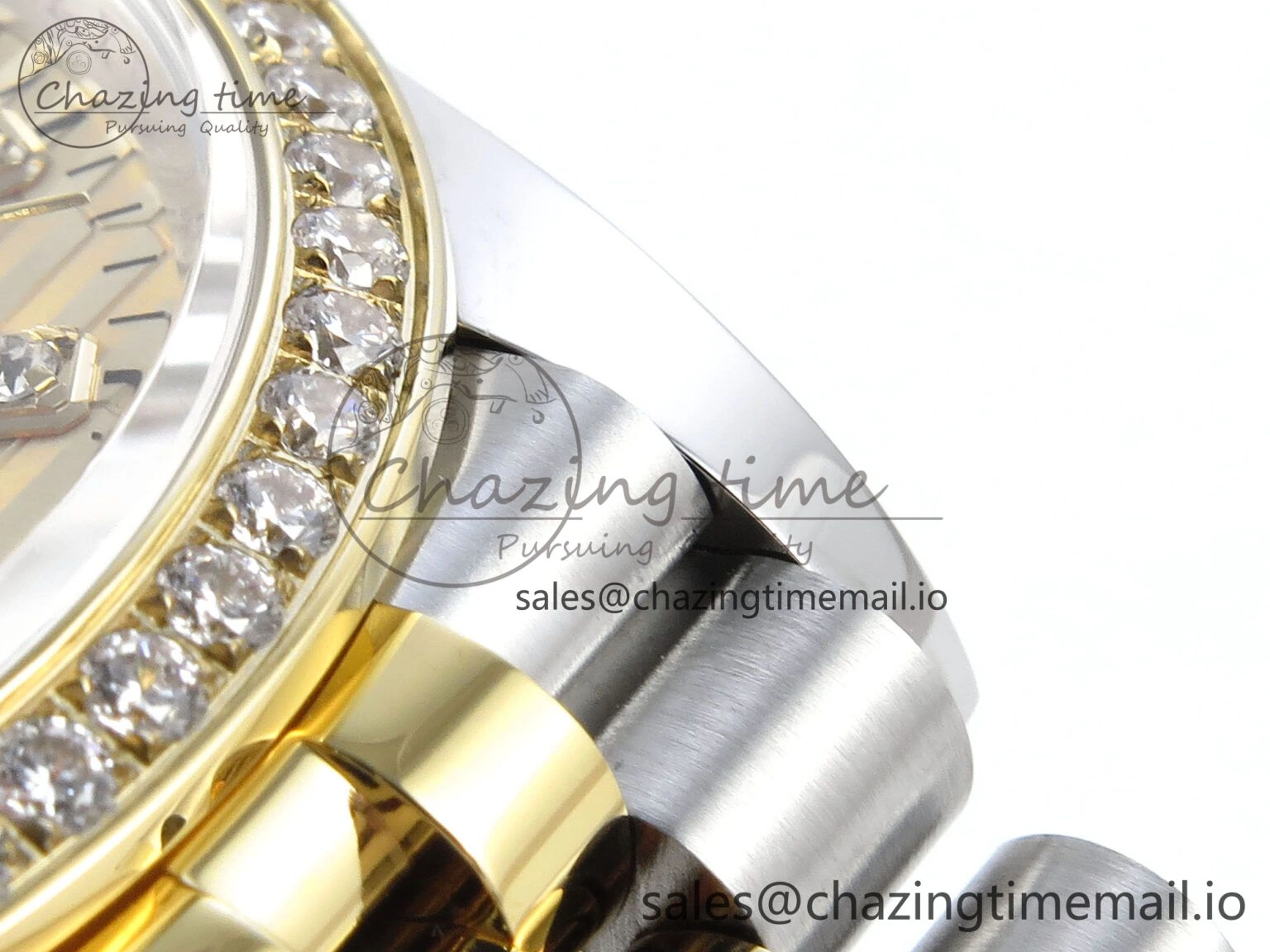 DateJust 36 126283RBR EWEF Best Edition YG Textured Diamonds Dial on SS YG Jubilee Bracelet A3235