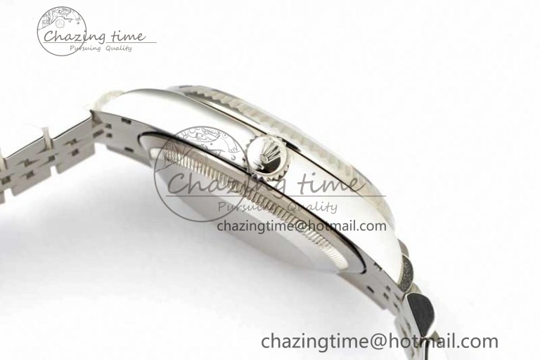 DateJust 36 DIWF 1:1 Best Edition 904L Steel Black Diamonds Dial on Jubilee Bracelet SA3235