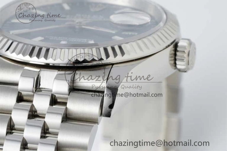 DateJust 36 DIWF 1:1 Best Edition 904L Steel Blue Stick Dial on Jubilee Bracelet SA3235