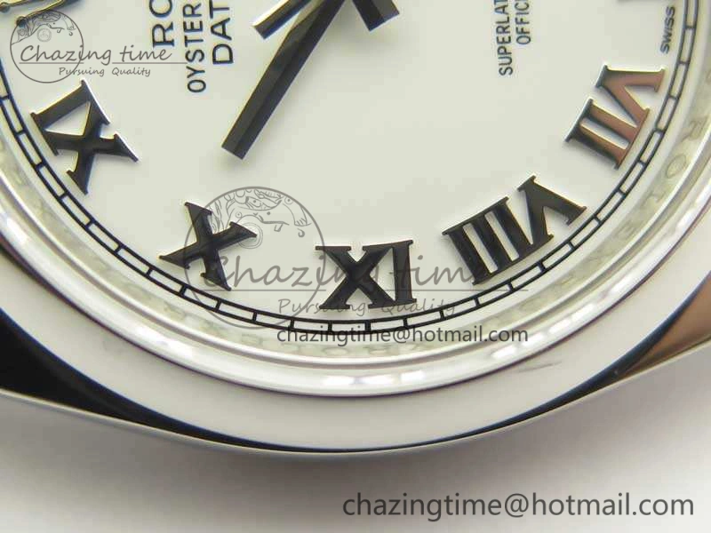 DateJust 36 SS 116200 ARF 1:1 Best Edition White Roman Dial On SS Jubilee Bracelet SA3135
