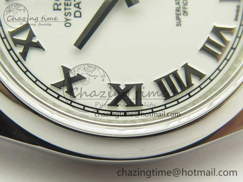 DateJust 36 SS 116200 ARF 1:1 Best Edition White Roman Dial On SS Oyster Bracelet SA3135