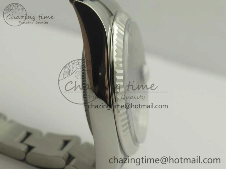 DateJust 36 SS 116200 Fluted Bezel DJF Best Edition Black Com Diam Dial on SS 904L Oyster Bracelet A2824