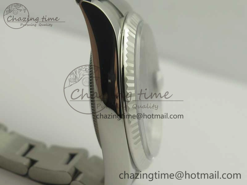 DateJust 36 SS 116200 Fluted Bezel DJF Best Edition Black Com Diam Dial on SS 904L Oyster Bracelet A2824