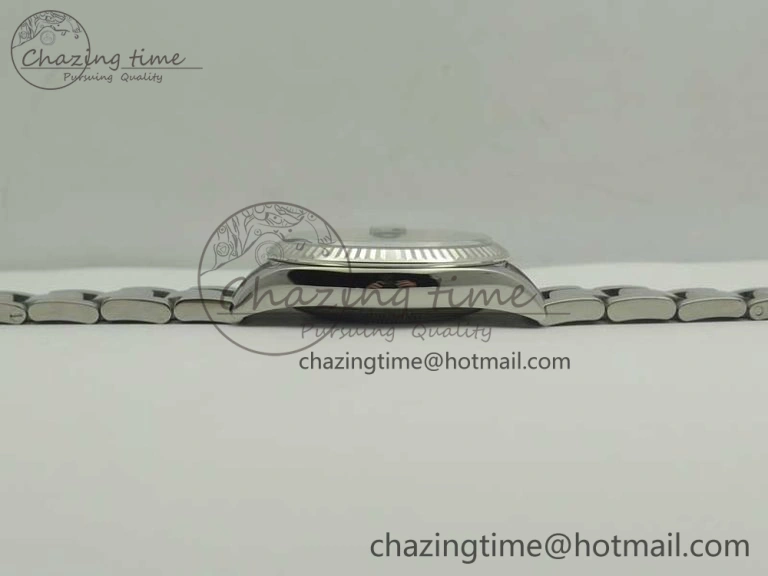 DateJust 36 SS 116200 Fluted Bezel DJF Best Edition Black Com Diam Dial on SS 904L Oyster Bracelet A2824