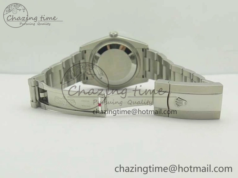 DateJust 36 SS 116200 Fluted Bezel DJF Best Edition Silver Com Diam Dial on SS 904L Oyster Bracelet A2824