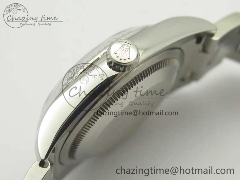 DateJust 36 SS 116200 Fluted Bezel DJF Best Edition Silver Com Diam Dial on SS 904L Oyster Bracelet A2824