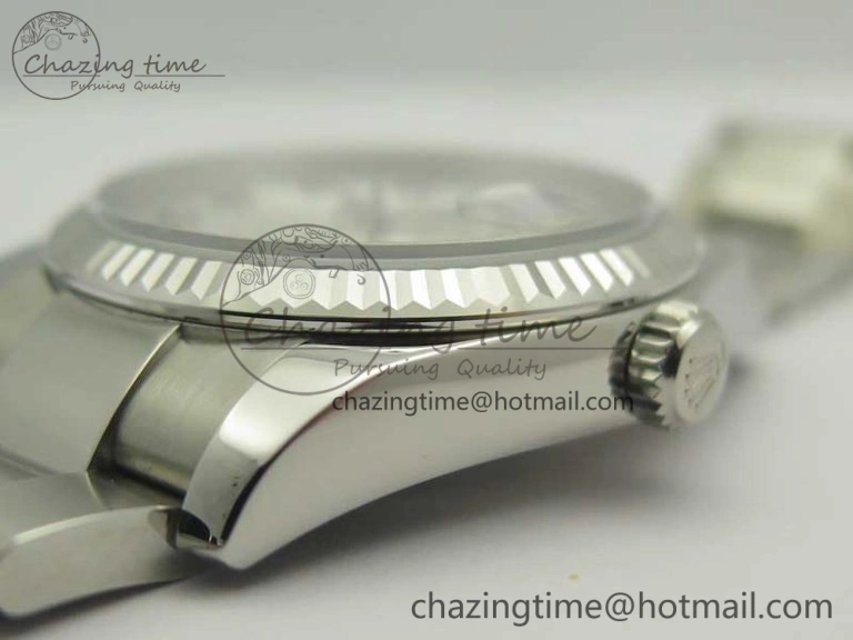 DateJust 36 SS 116200 Fluted Bezel DJF Best Edition Silver Com Diam Dial on SS 904L Oyster Bracelet A2824