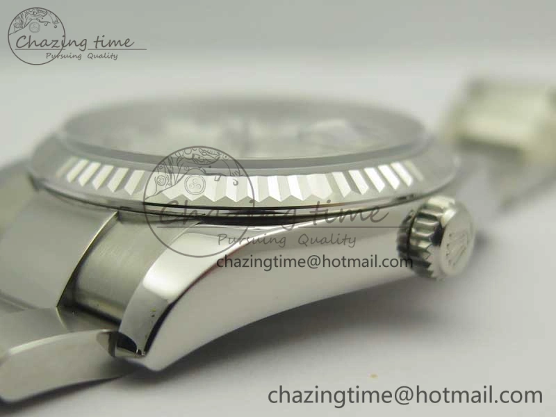 DateJust 36 SS 116200 Fluted Bezel DJF Best Edition Silver Com Diam Dial on SS 904L Oyster Bracelet A2824