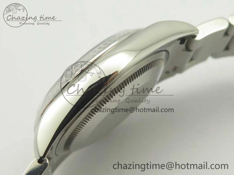 DateJust 36 SS 116200 Fluted Bezel DJF Best Edition Silver Com Diam Dial on SS 904L Oyster Bracelet A2824
