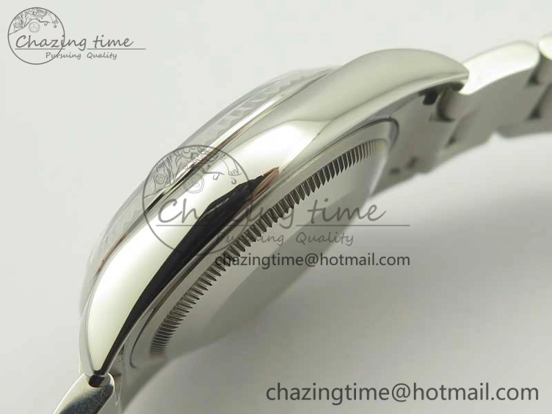 DateJust 36 SS 116200 Fluted Bezel DJF Best Edition Silver Com Diam Dial on SS 904L Oyster Bracelet A2824