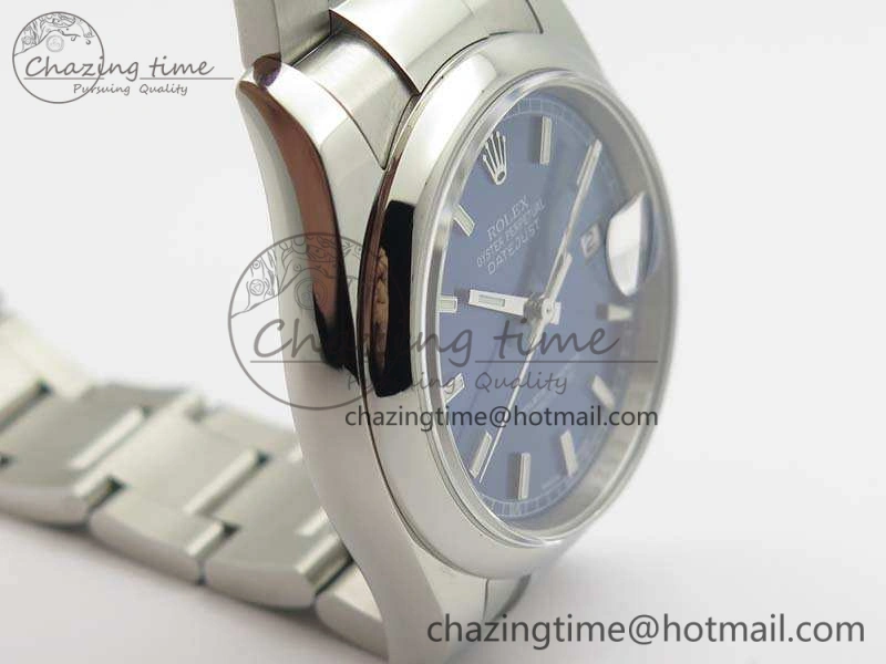 DateJust 36 SS 116200 Polished Bezel ARF 1:1 Best Edition Blue Dial On 904L SS Oyster Bracelet SA3135